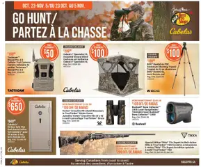 Preview of leaflet Weekly flyer / circulaire from shop Cabelas is valid from Oct 23, 2025
