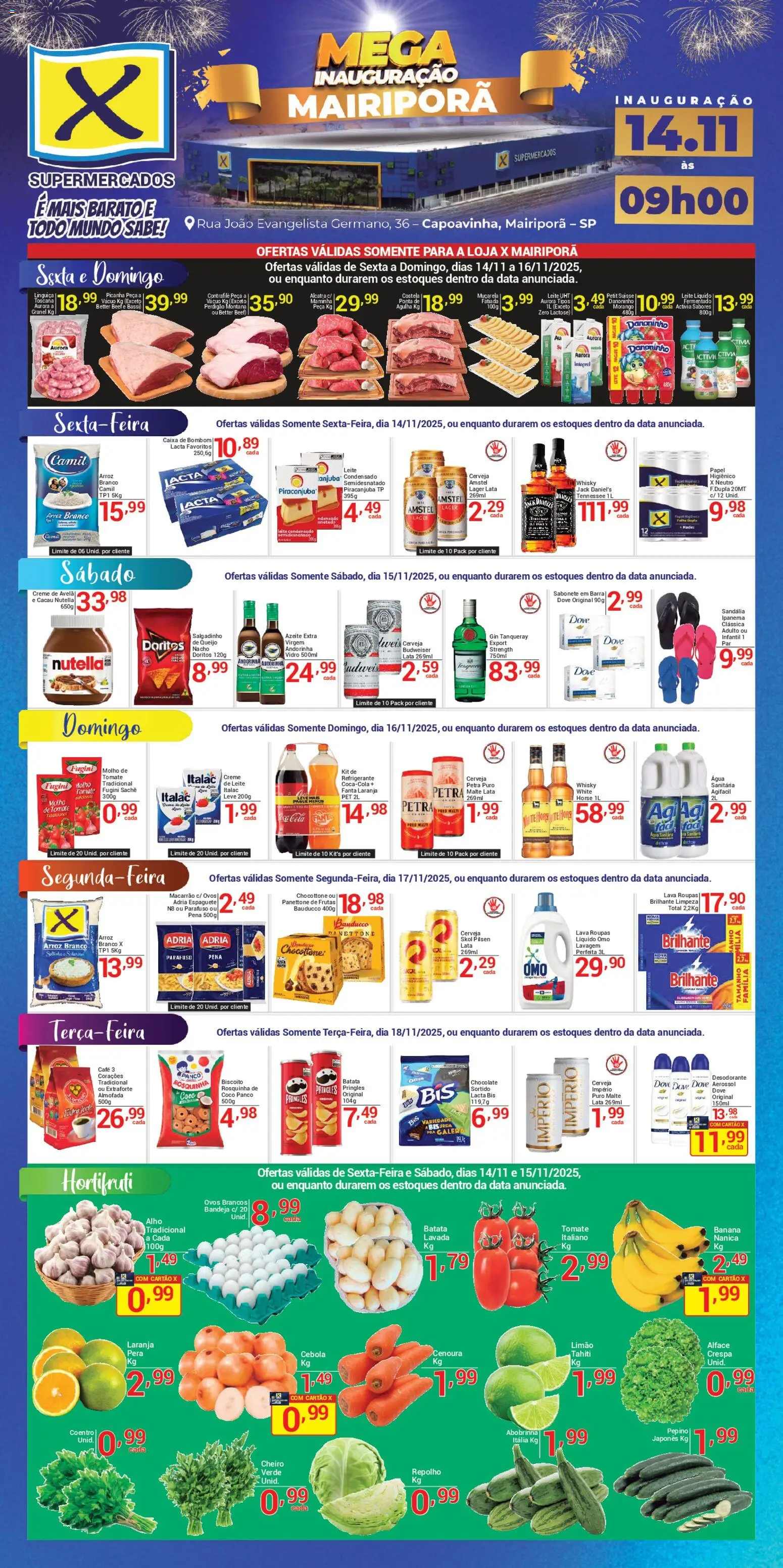 Pré-Visualização do folheto "Ofertas da semana" da loja X Supermercados válido a partir de 14/11/2025