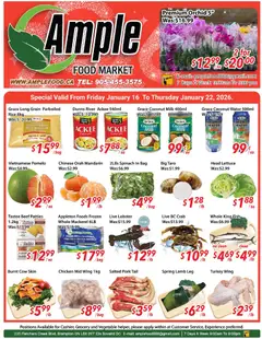 Preview of leaflet Weekly flyer / circulaire from shop Ample Food Market is valid from Jan 16, 2026