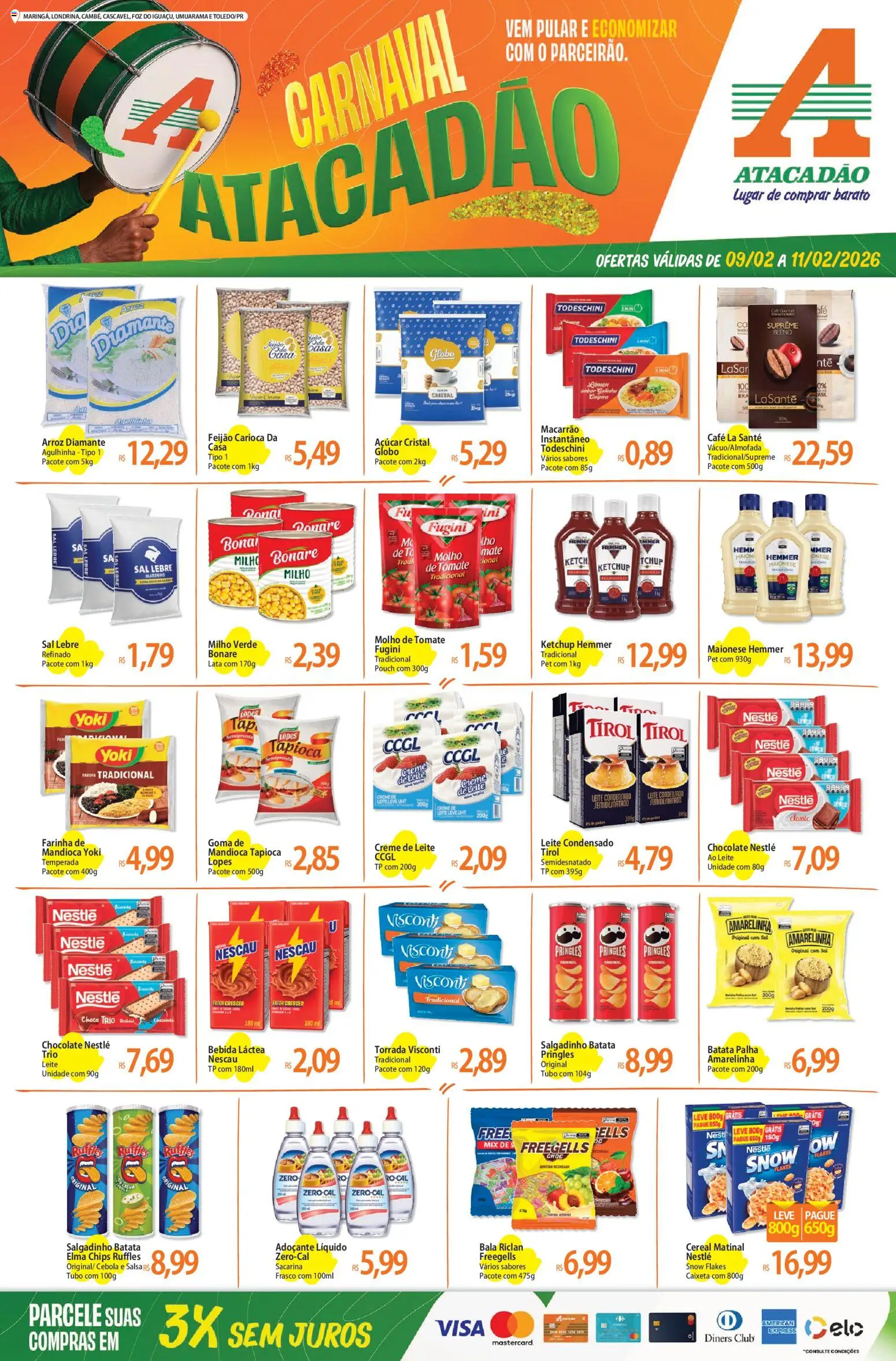 Pré-Visualização do folheto "Ofertas - PR" da loja Atacadão válido a partir de 09/02/2026