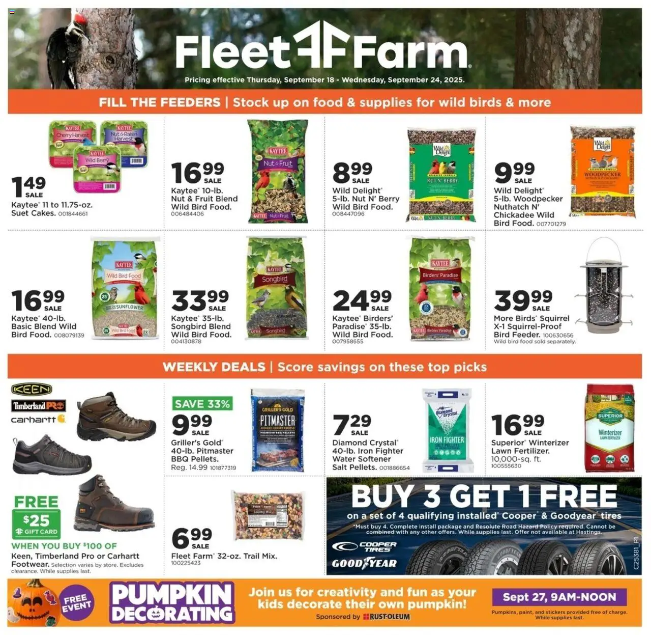 Mills Fleet Farm Weekly Ad from 09/18/2025 - Flyer - Page number 1