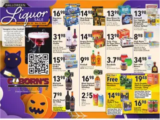 Ad Preview of Coborn's Halloween Liquor Sale from 10/22/2025