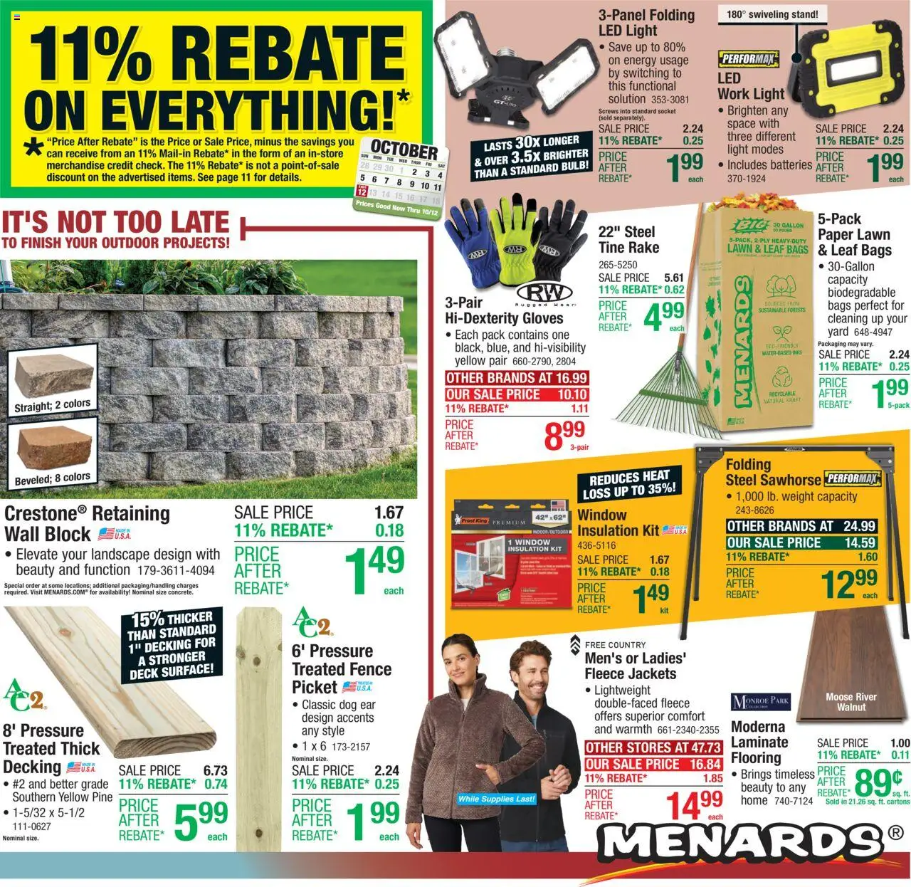 Menards AD from 10/02/2025 >> Weekly ad + Sale ad Preview - Page number 1