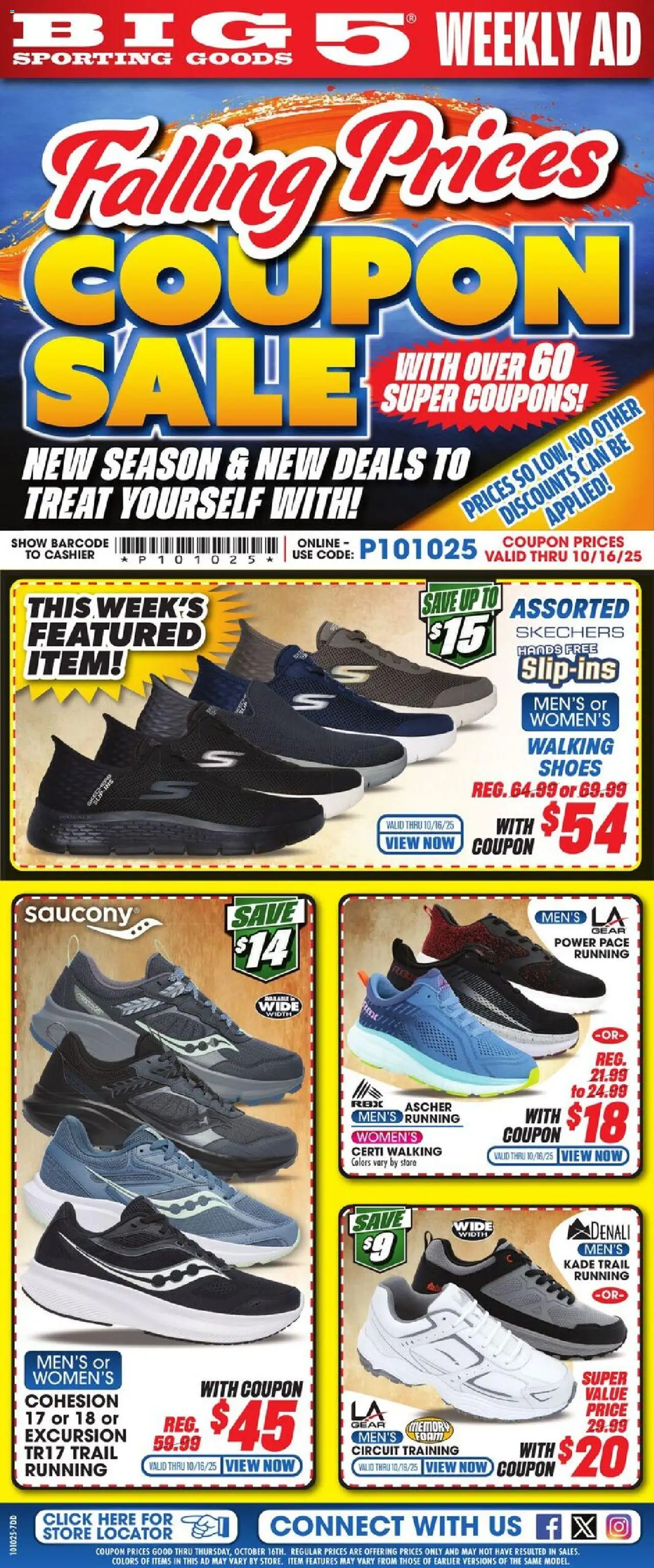 Big 5 Sporting Goods Weekly Ad from 10/10/2025 - Flyer - Page number 1