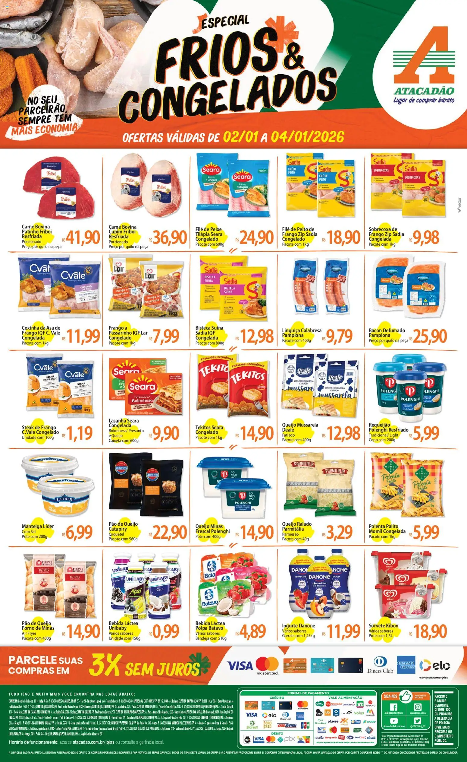 Pré-Visualização do folheto "Ofertas - PR" da loja Atacadão válido a partir de 02/01/2026