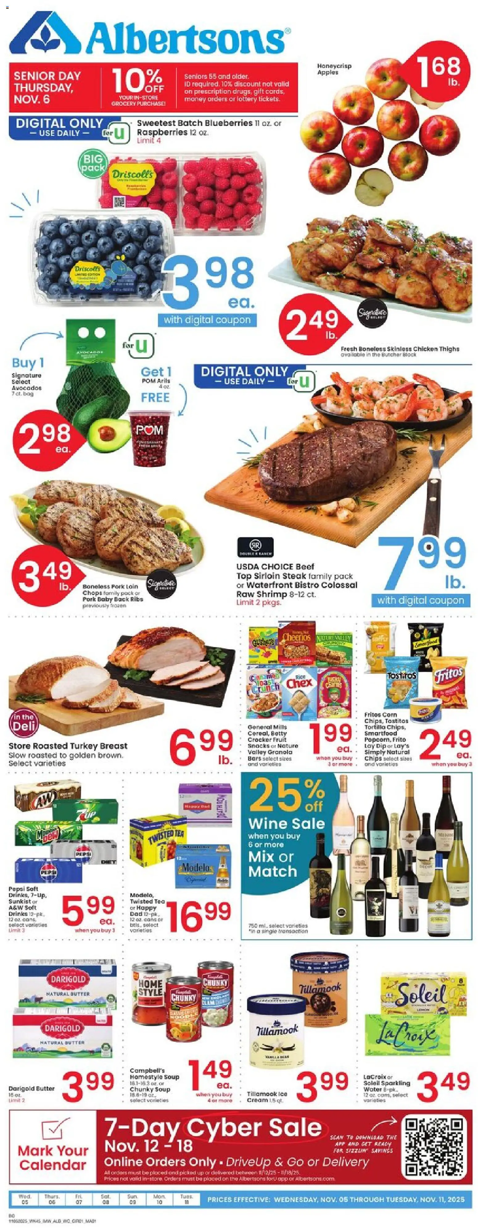 Ad Preview of Albertsons Weekly Ad from 11/05/2025