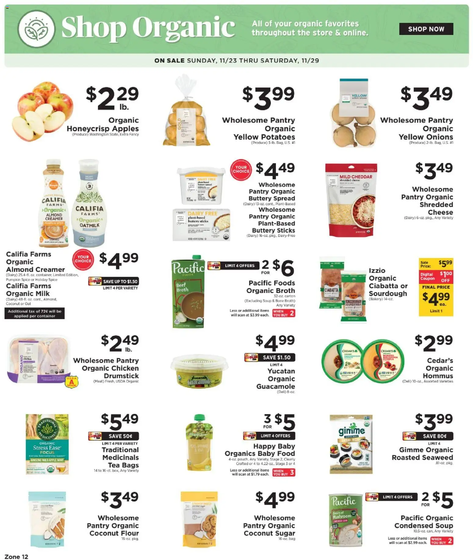 Ad Preview of ShopRite Shop Organic from 11/23/2025