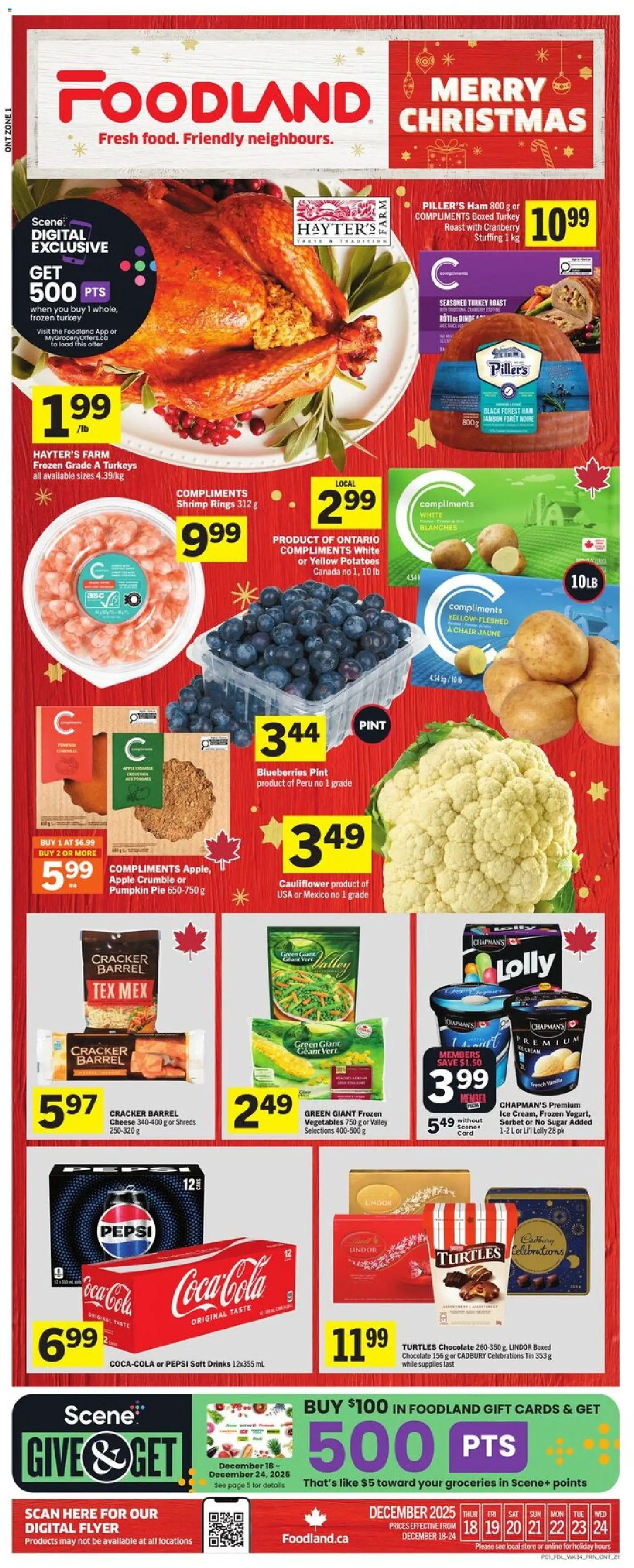 Preview of leaflet Weekly flyer / circulaire from shop Foodland is valid from Dec 18, 2025