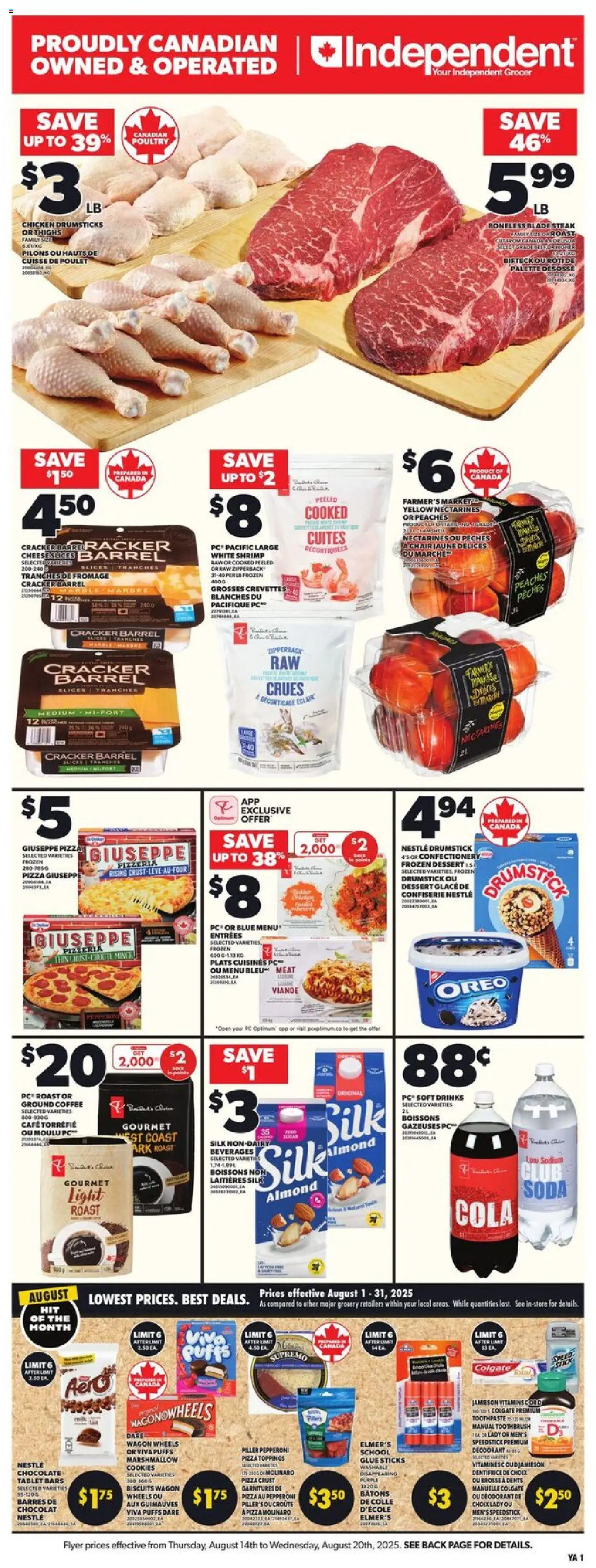 Independent Grocer flyer valid from Aug 14, 2025 - page number 1