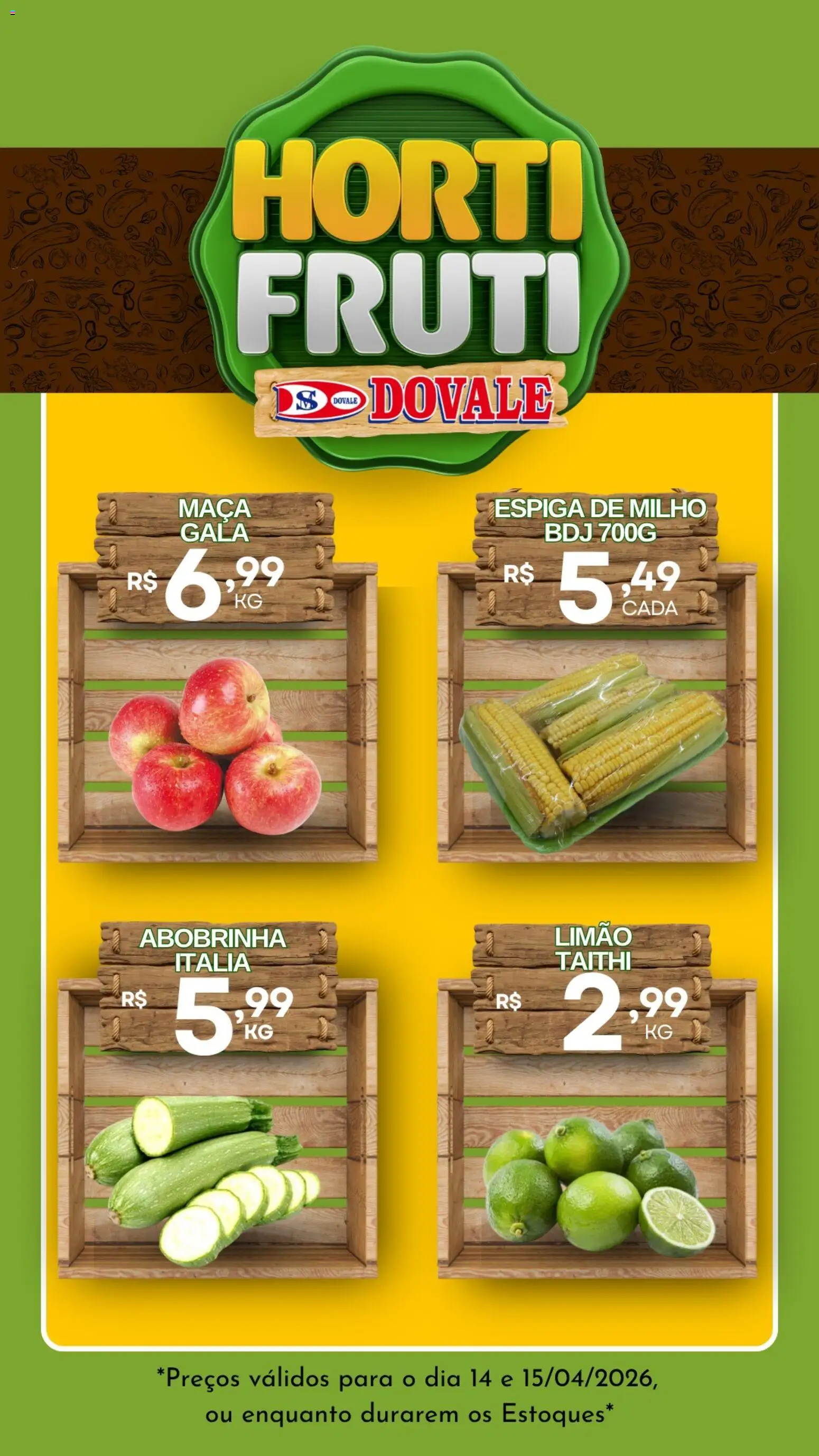 Pré-Visualização do folheto "Dovale ofertas Hortifruti" da loja Dovale válido a partir de 14/04/2026