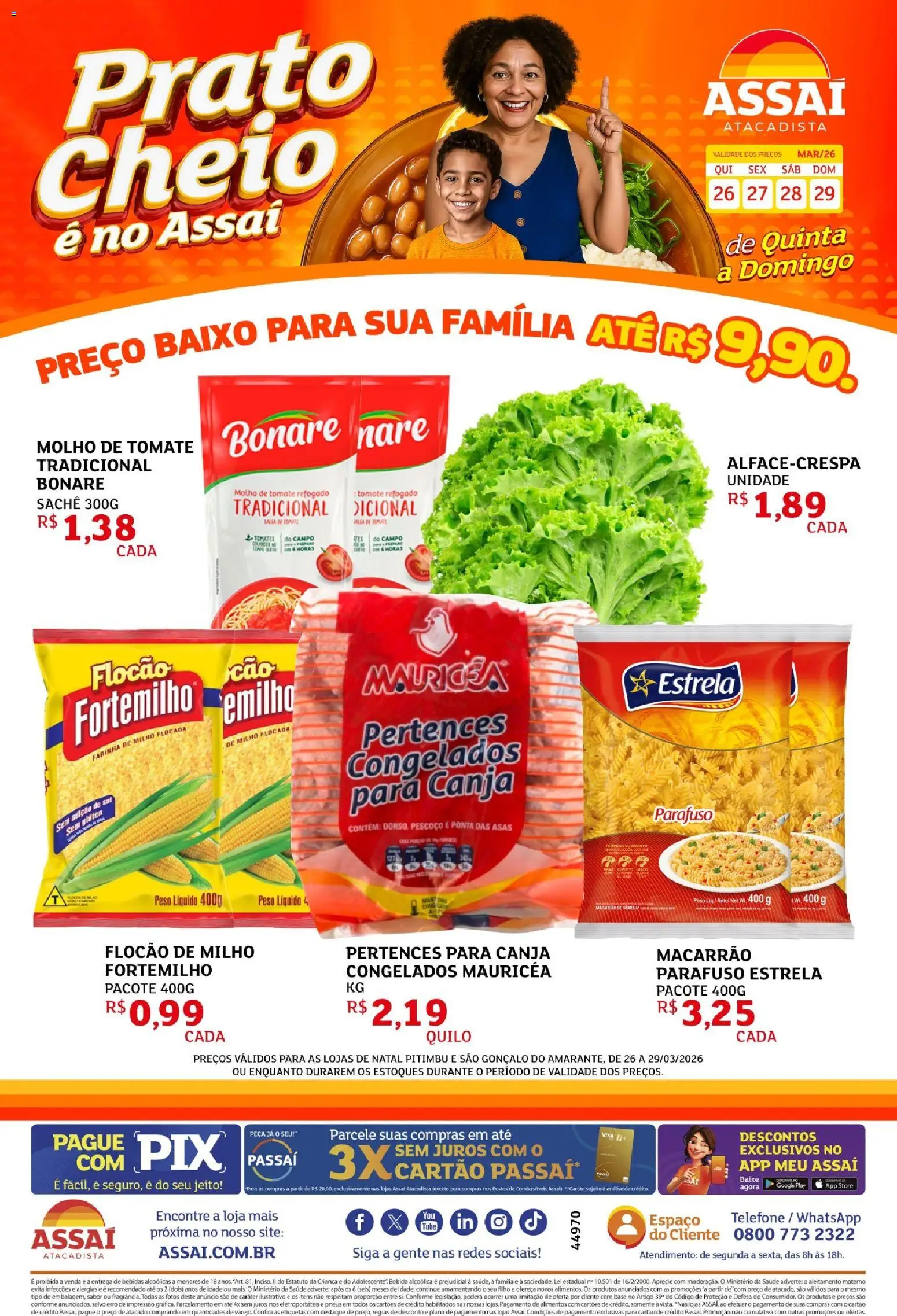 Pré-Visualização do folheto "Assaí Atacadista ofertas - RN" da loja Assaí Atacadista válido a partir de 26/03/2026