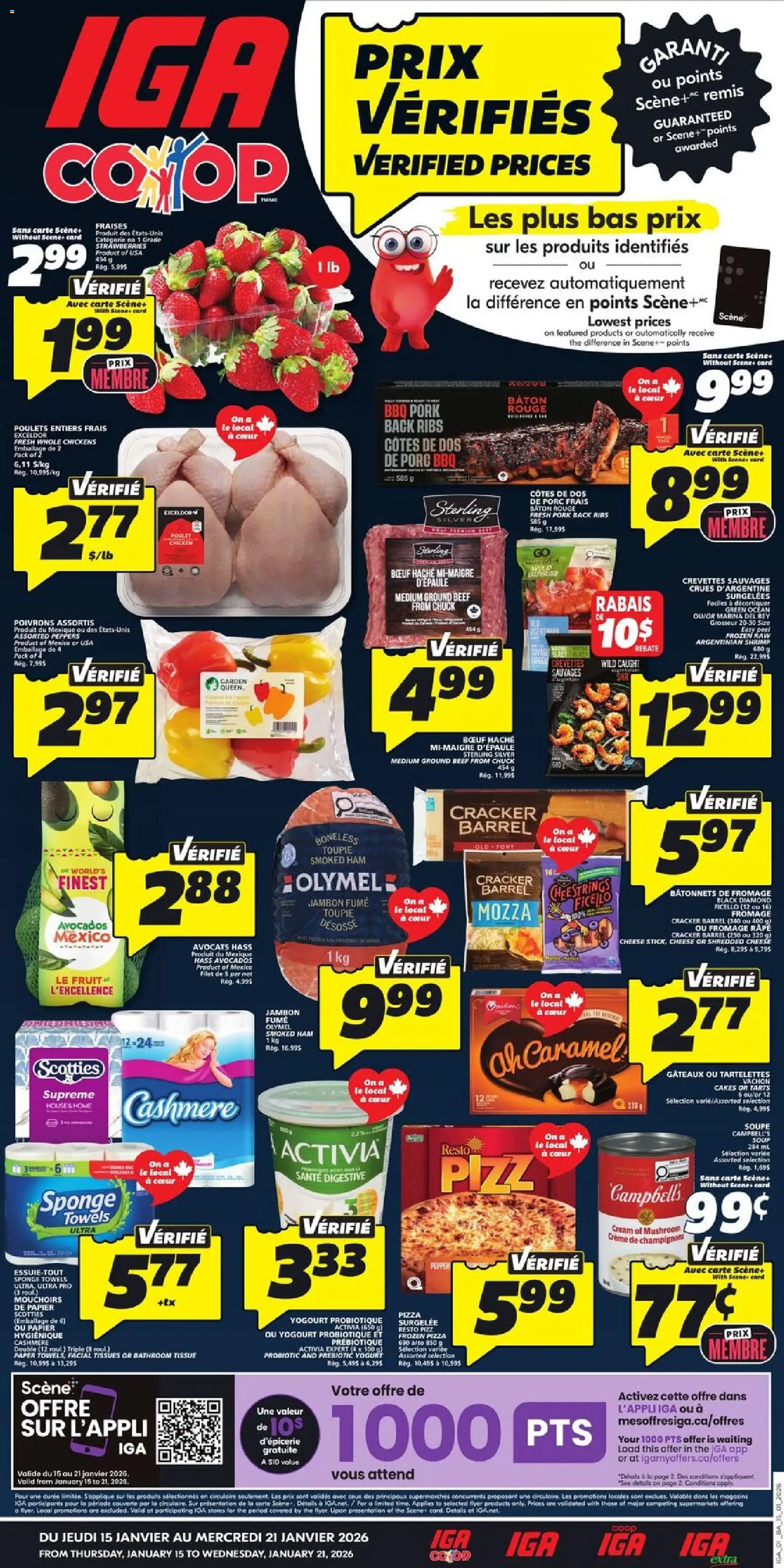 Preview of leaflet Weekly flyer / circulaire from shop IGA is valid from Jan 15, 2026
