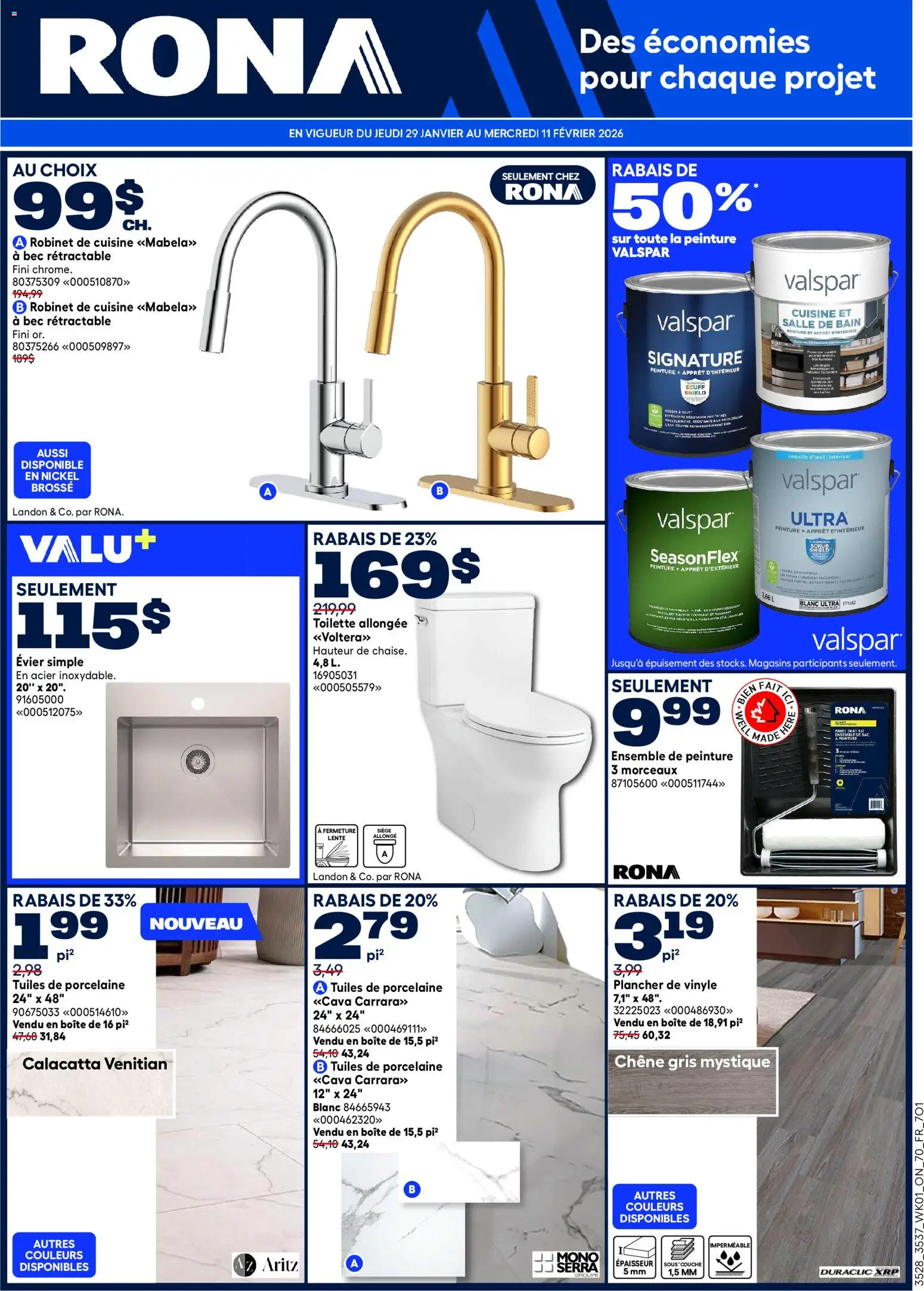 Preview of leaflet Circulaire from shop Rona is valid from Jan 29, 2026