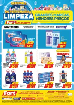 Pré-Visualização do folheto "Ofertas Segunda da Limpeza e Perfumaria" da loja Fort Atacadista válido a partir de 03/11/2025