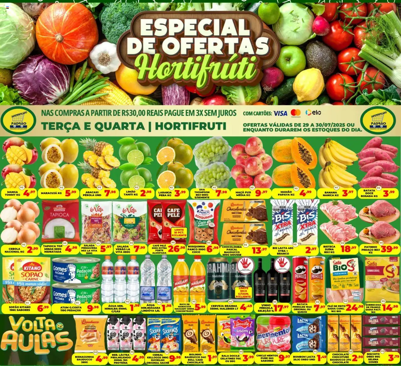 Supermercado Padrão folheto "Ofertas Hortifruti" válido a partir de 29/07/2025 - número de página 1