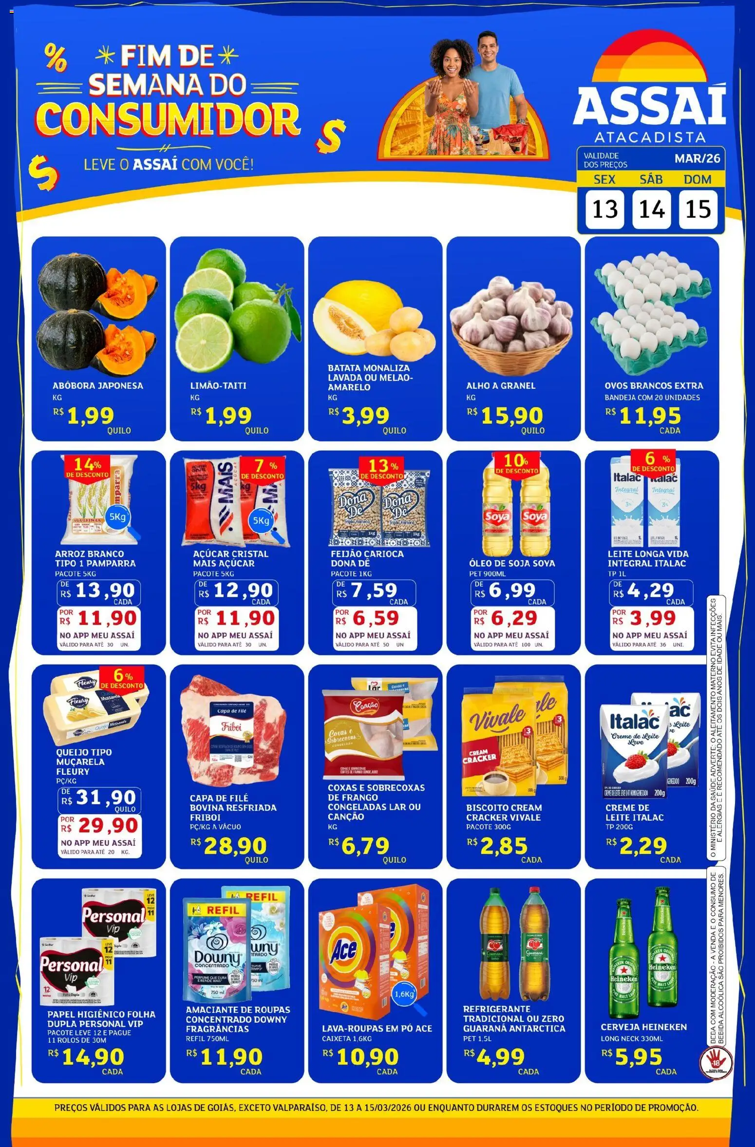 Pré-Visualização do folheto "Assaí Atacadista ofertas - GO" da loja Assaí Atacadista válido a partir de 13/03/2026