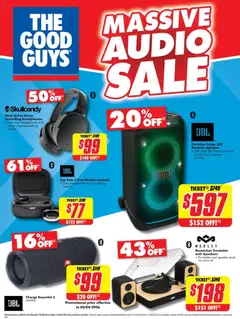 Preview of catalogue The Good Guy Massive Audio Sale from shop The Good Guys valid 18/03/2026