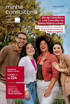 Pré-Visualização do folheto "Campanha 15: Minha Consultoria" da loja Avon válido a partir de 31/08/2025