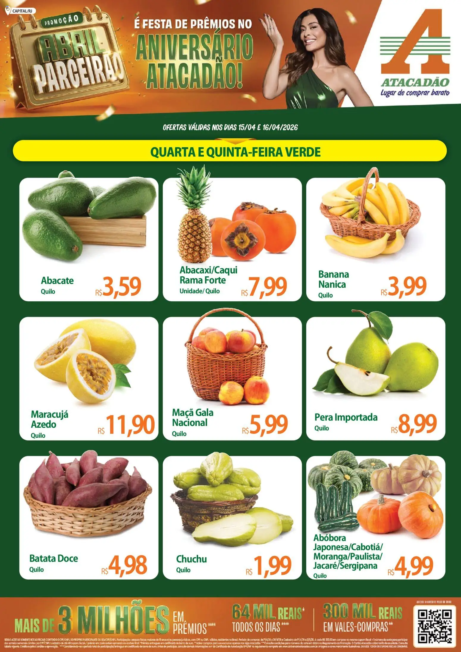 Pré-Visualização do folheto "Atacadão ofertas - RJ" da loja Atacadão válido a partir de 15/04/2026