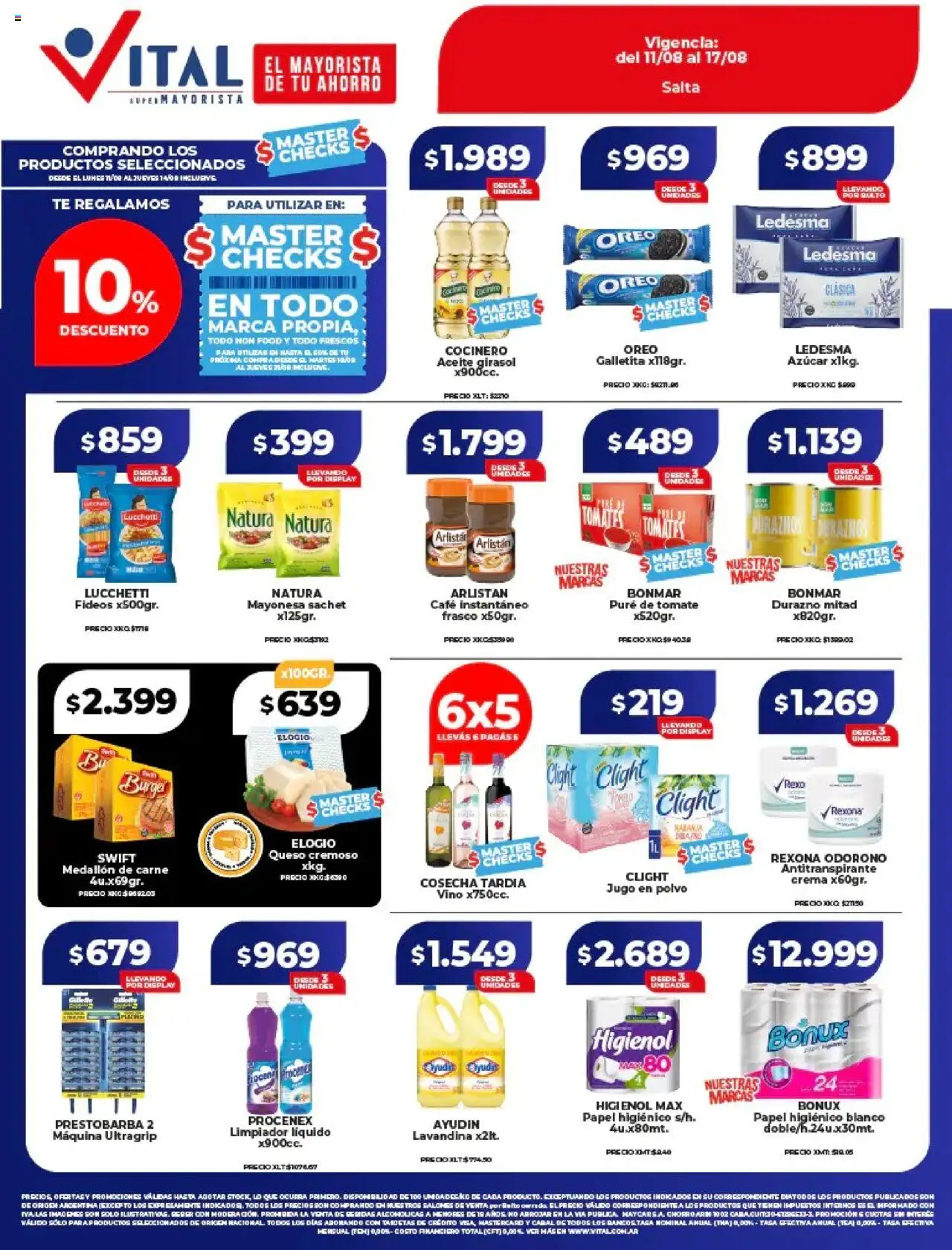 Vital Ofertas - Salta del 11/08/2025 >> Catálogo