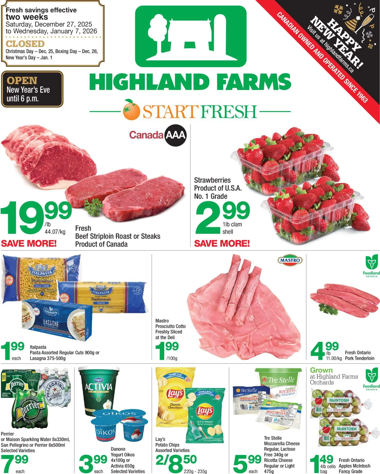 Preview of leaflet Weekly flyer / circulaire from shop Highland Farms is valid from Dec 27, 2025
