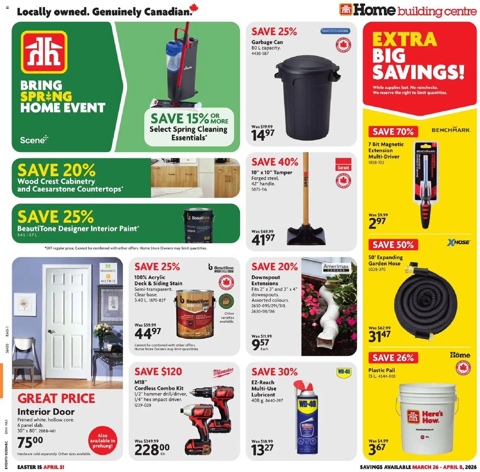Preview of leaflet Weekly Flyer - NL from shop Home Hardware is valid from Mar 26, 2026 - Door, Lubricant