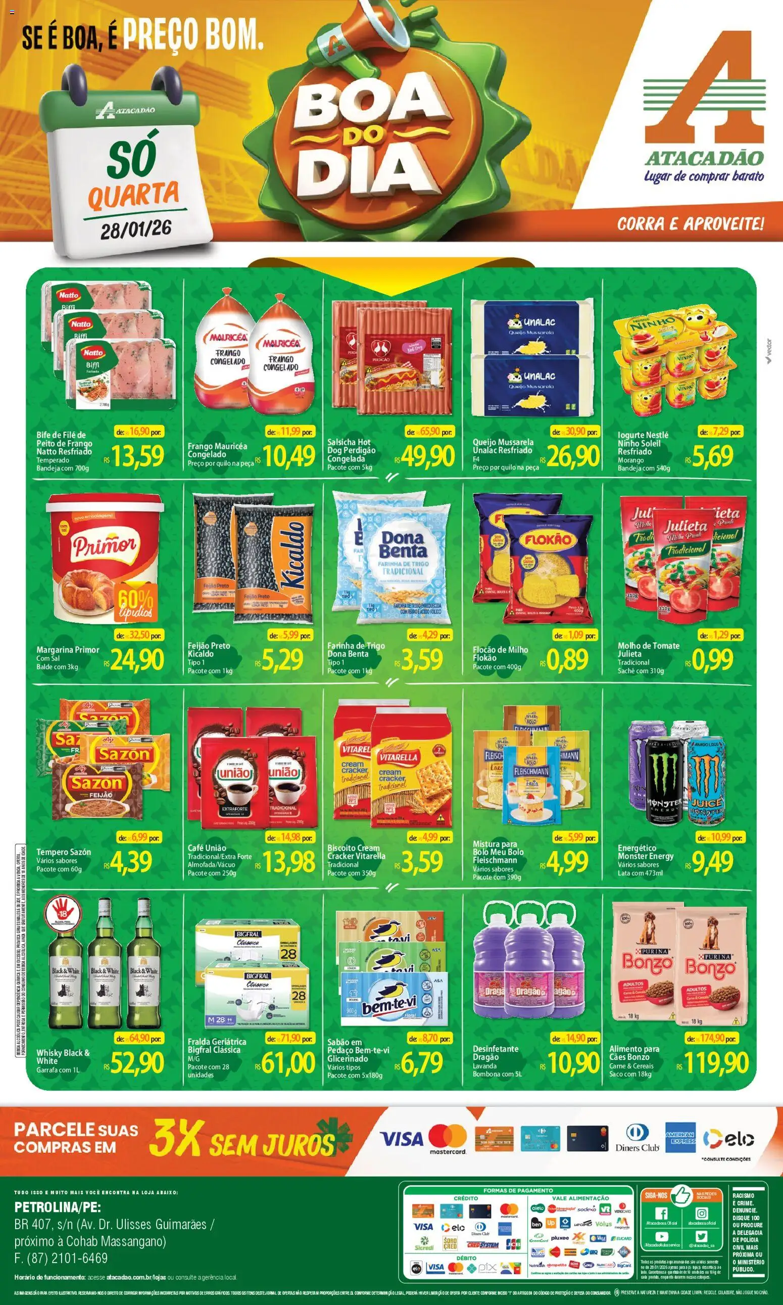 Pré-Visualização do folheto "Ofertas - PE" da loja Atacadão válido a partir de 28/01/2026