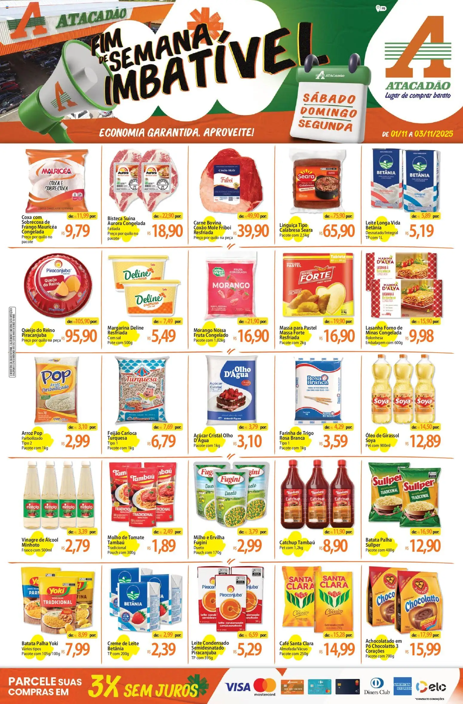 Pré-Visualização do folheto "Ofertas - PB" da loja Atacadão válido a partir de 01/11/2025