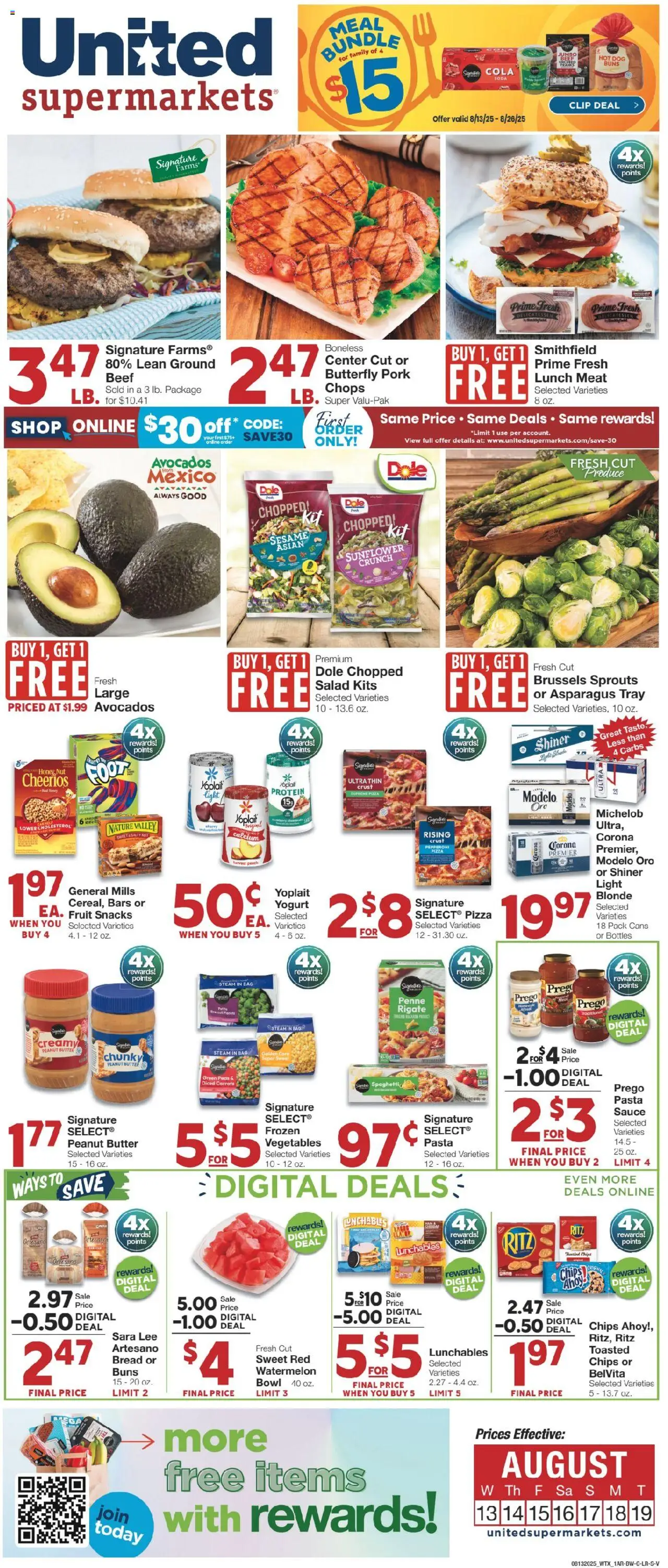 United Supermarkets Weekly Ad from 08/12/2025 - Flyer - Page number 1