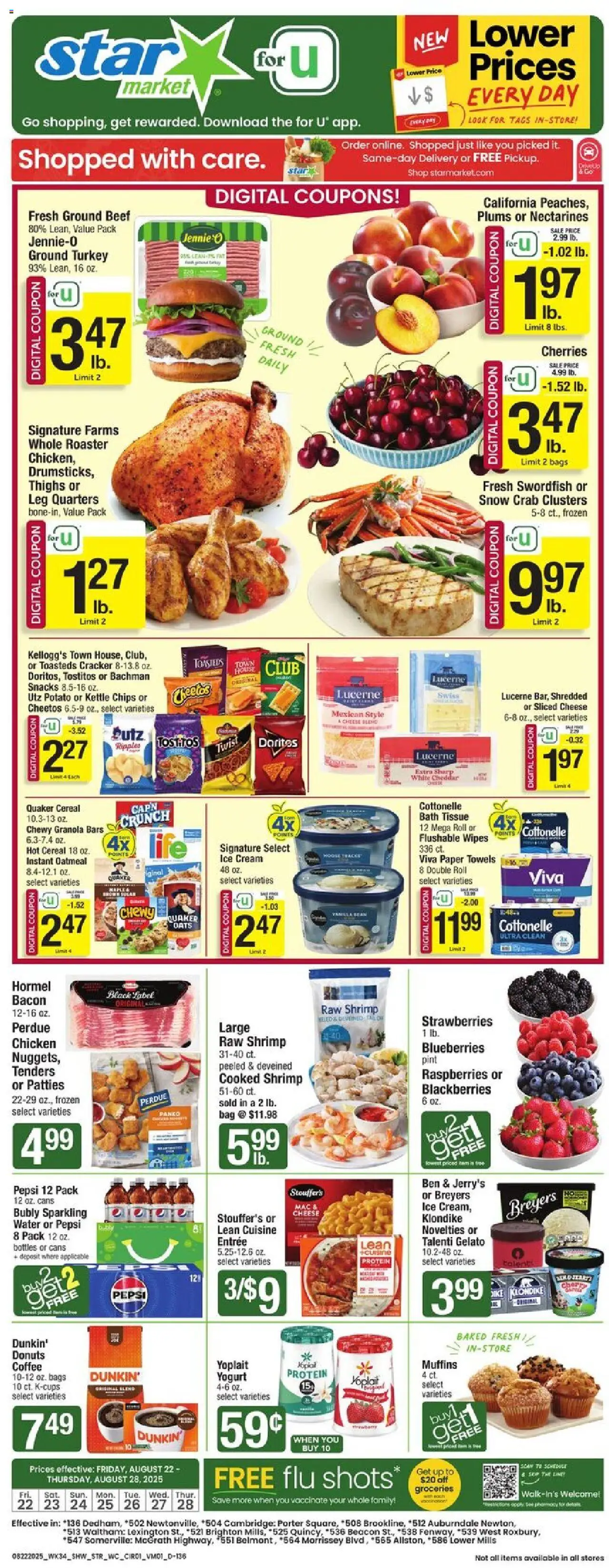 Star Market Weekly Ad from 08/22/2025 - Flyer - Page number 1