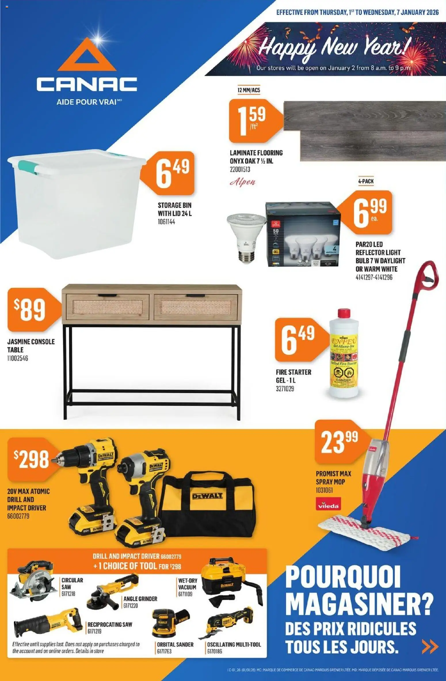 Preview of leaflet Weekly Flyer from shop Canac is valid from Jan 01, 2026