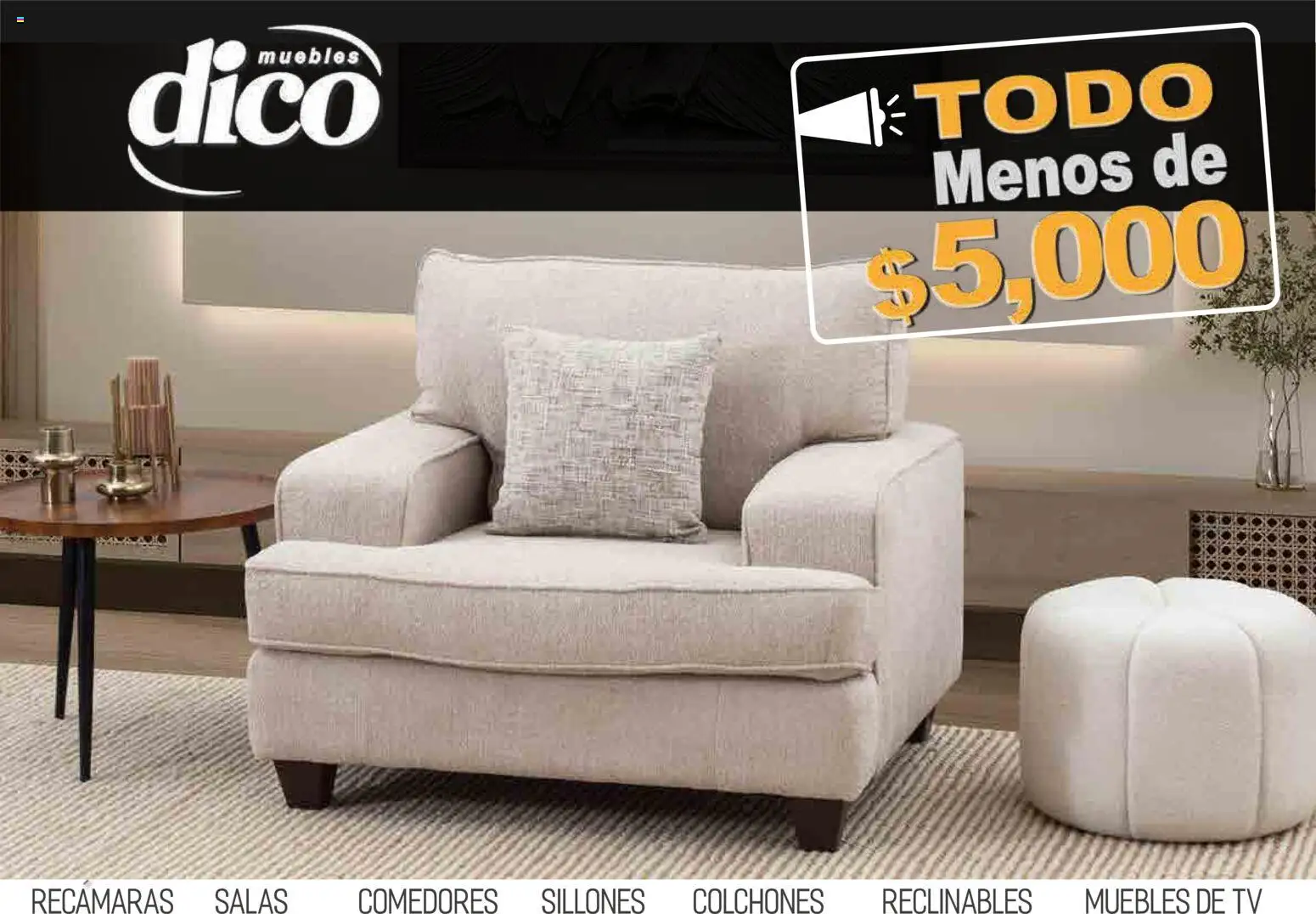 Vista previa las ofertas de la tienda Muebles Dico - Muebles Dico catálogo Todo menos de 5000 Pacifico desde el 09/04/2026 