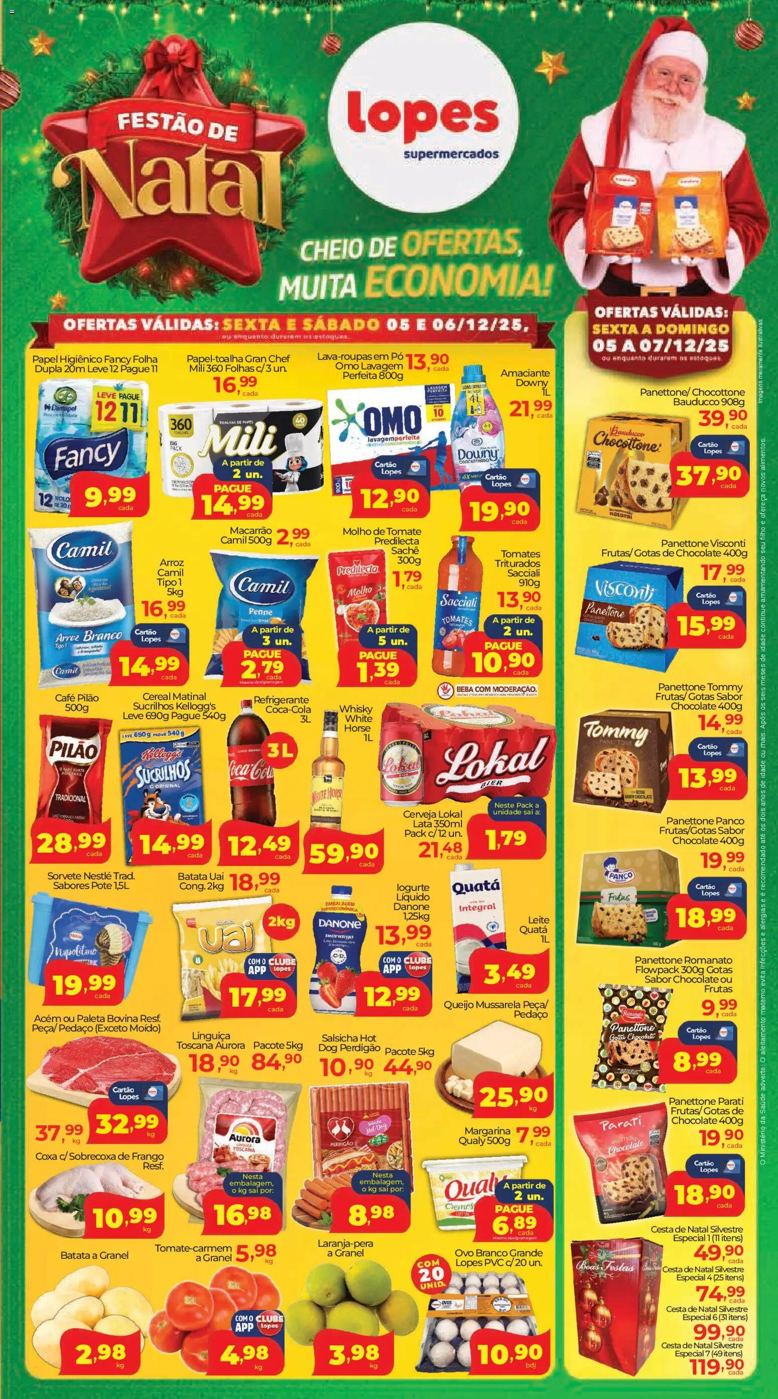 Pré-Visualização do folheto "Ofertas da semana" da loja Lopes Supermercados válido a partir de 05/12/2025
