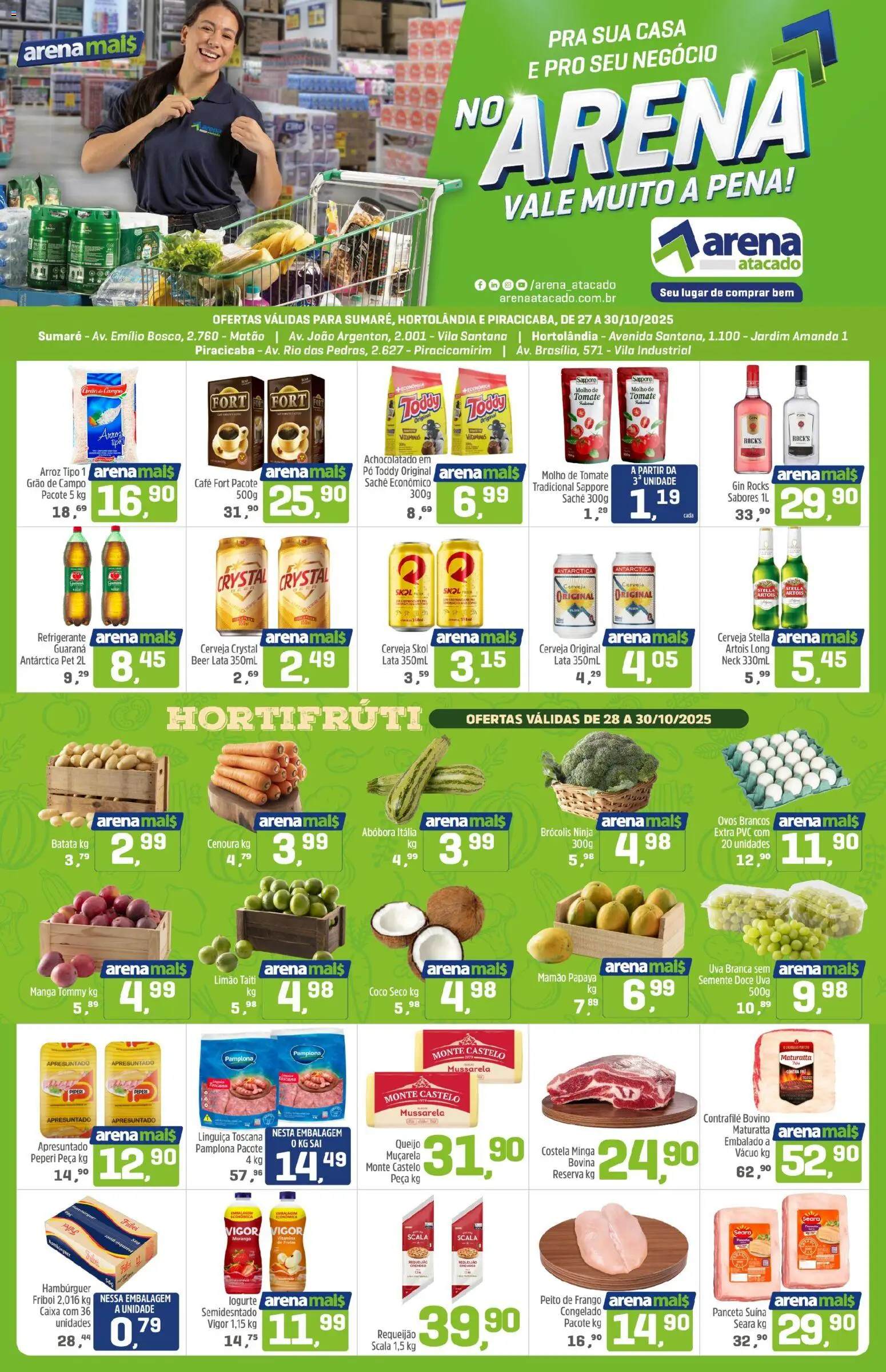 Pré-Visualização do folheto "Ofertas da semana" da loja Arena Atacado válido a partir de 27/10/2025