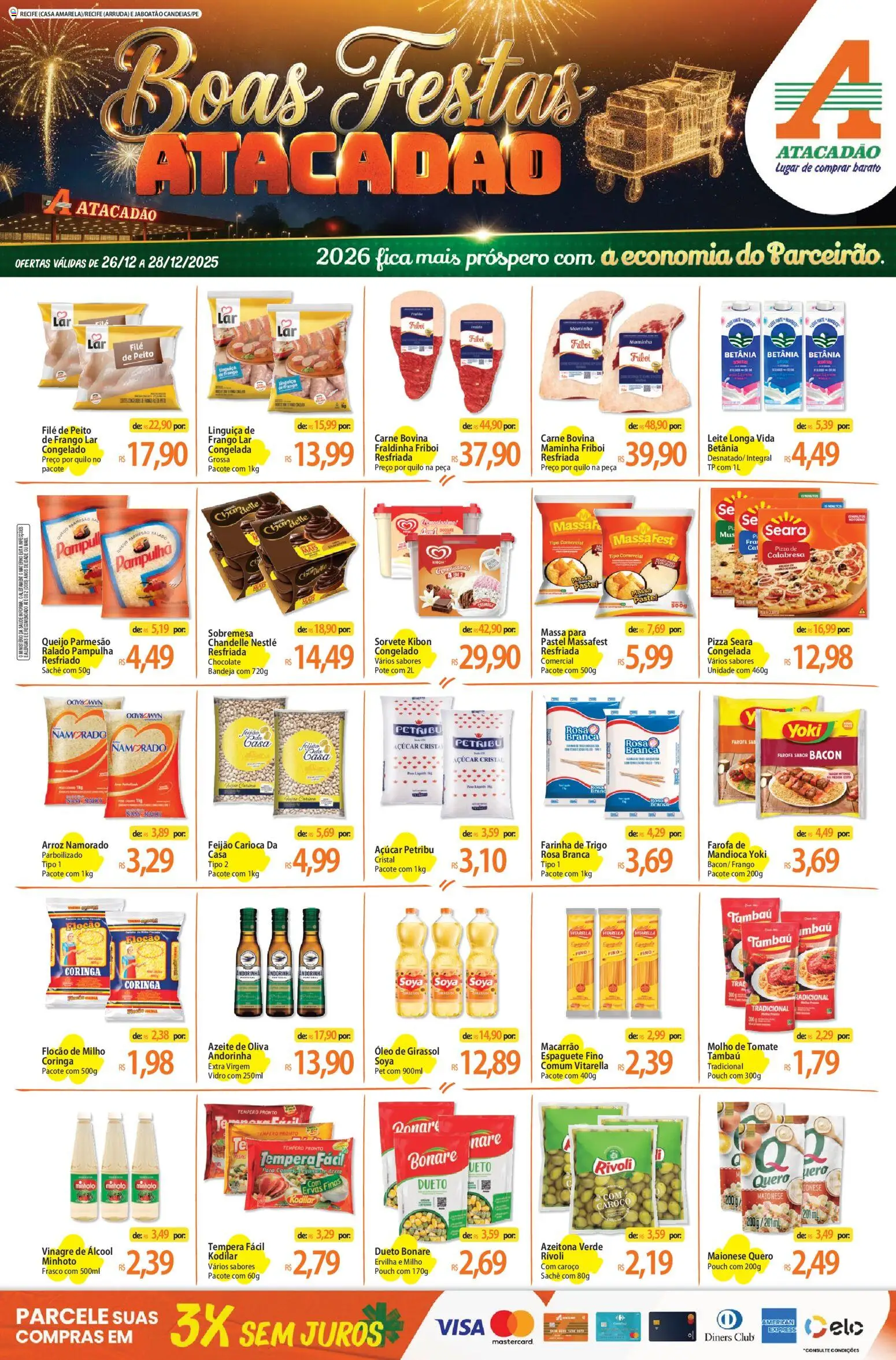 Pré-Visualização do folheto "Ofertas - PE" da loja Atacadão válido a partir de 26/12/2025