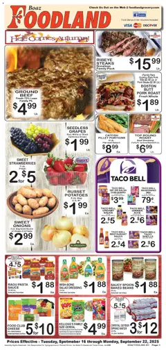 Ad Preview of Foodland Weekly Ad from 09/16/2025