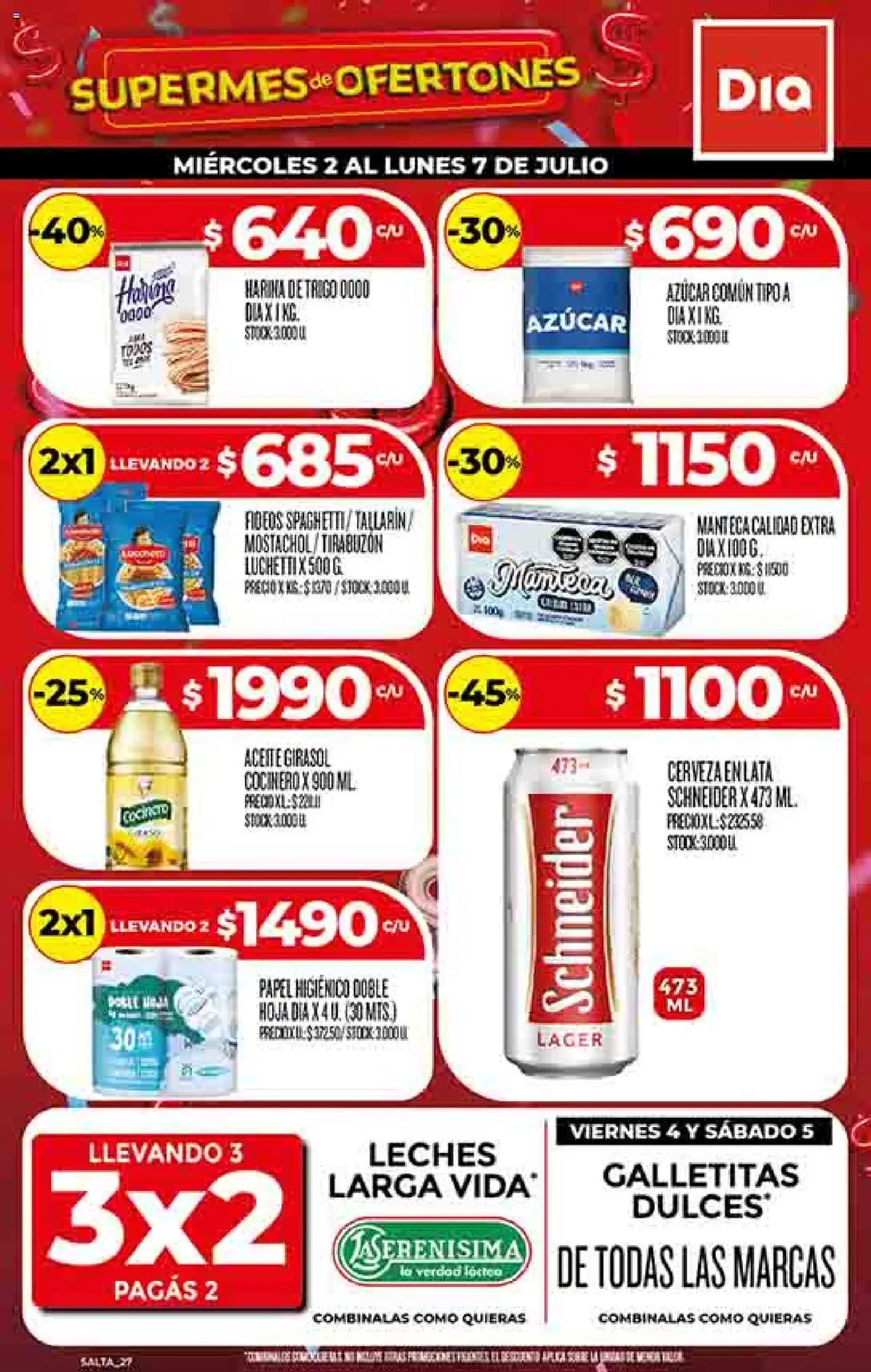 DIA Supermercado Ofertas - Salta y Jujuy del 02/07/2025