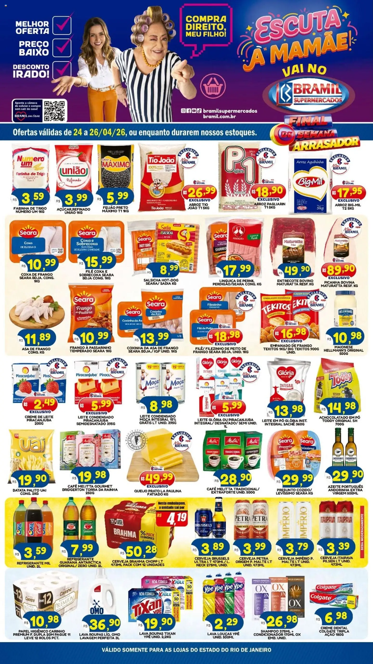 Pré-Visualização do folheto "Bramil Supermercados - Ofertas da semana" da loja Bramil Supermercados válido a partir de 24/04/2026