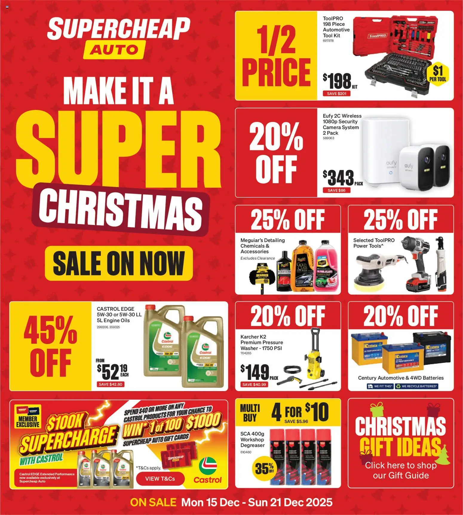 Preview of catalogue Catalogue from shop Supercheap Auto valid 15/12/2025