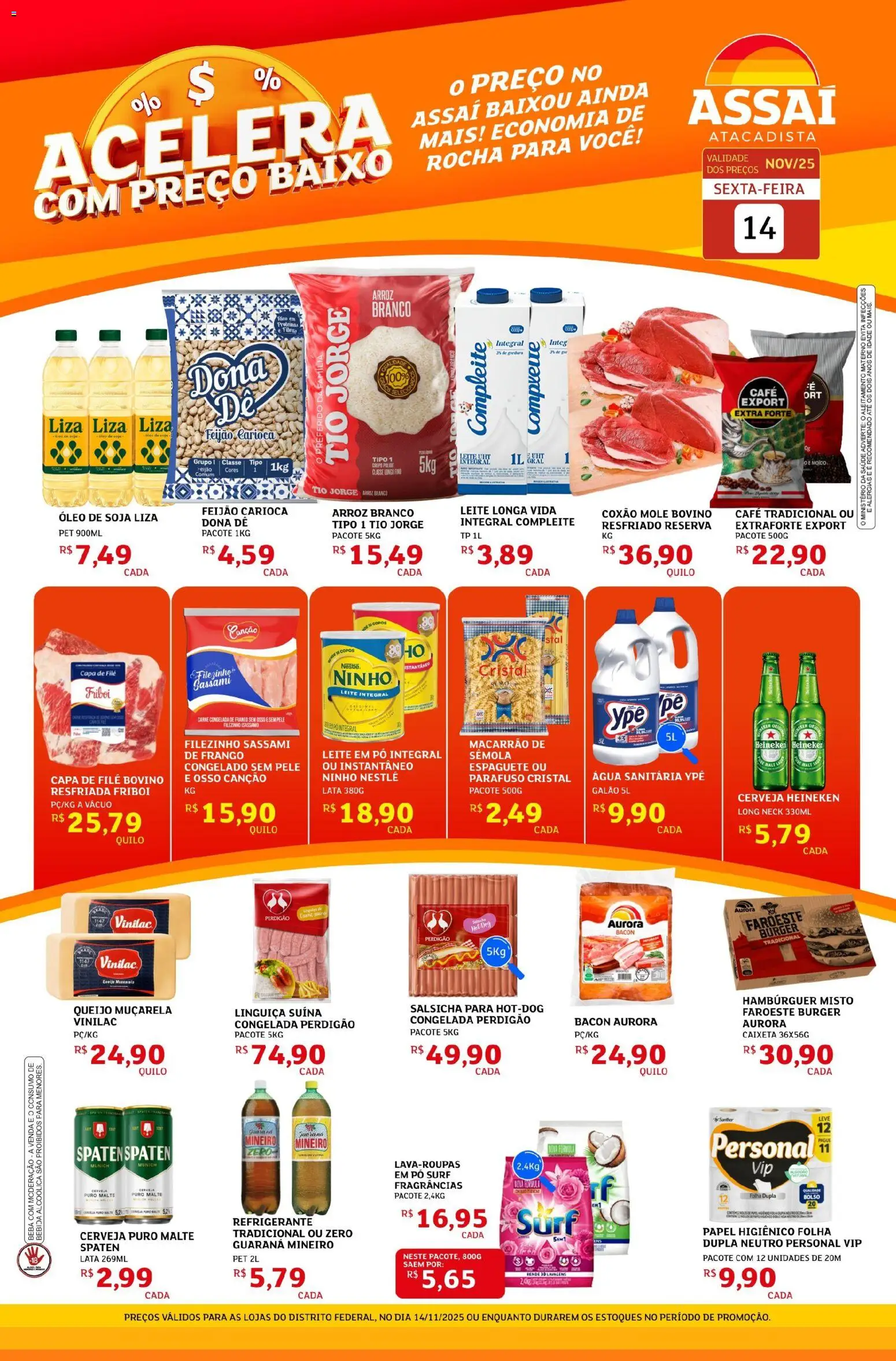 Pré-Visualização do folheto "Encarte - DF" da loja Assaí Atacadista válido a partir de 14/11/2025
