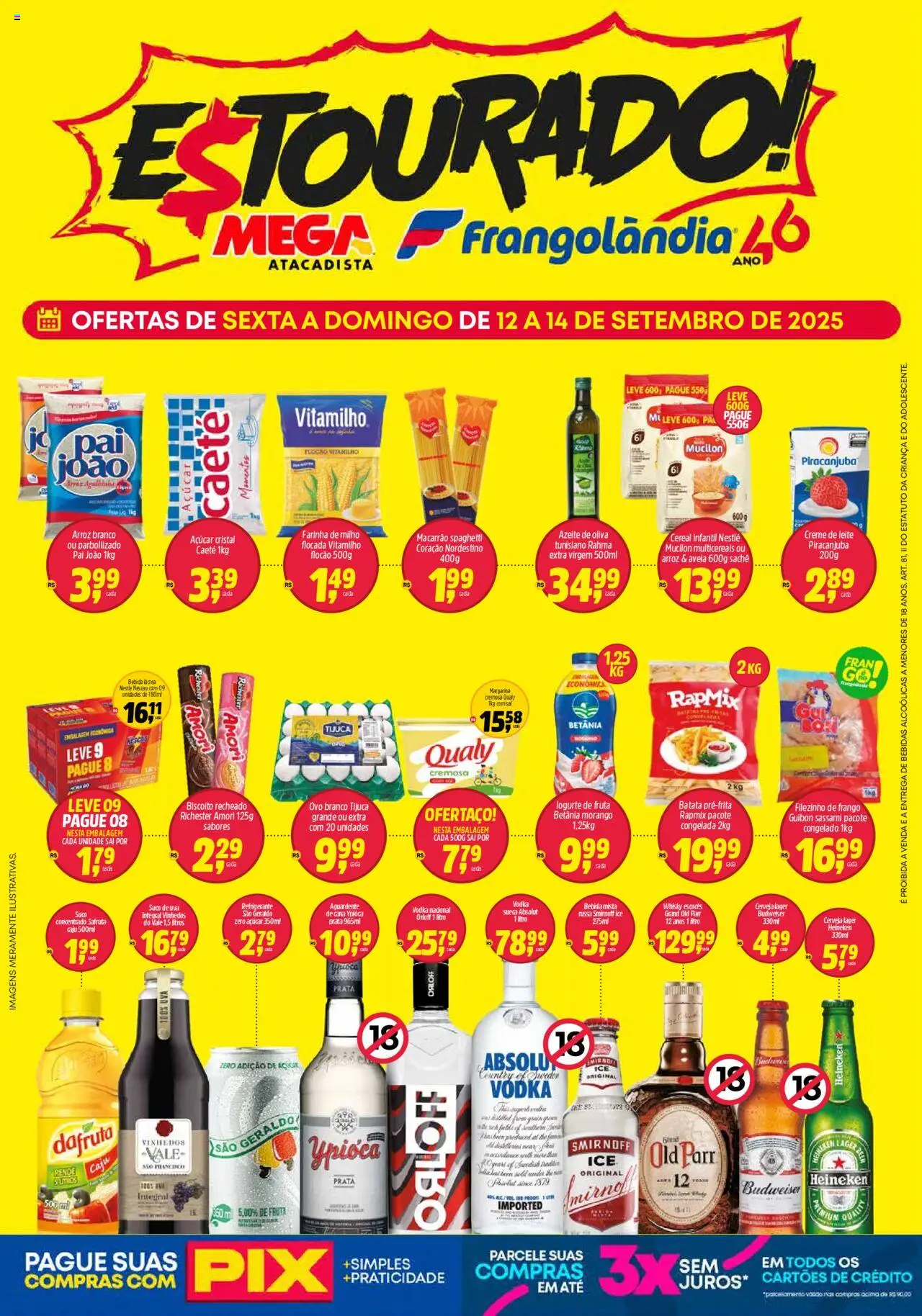 Frangolândia folheto "Ofertas Estourado" válido a partir de 12/09/2025 - número de página 1