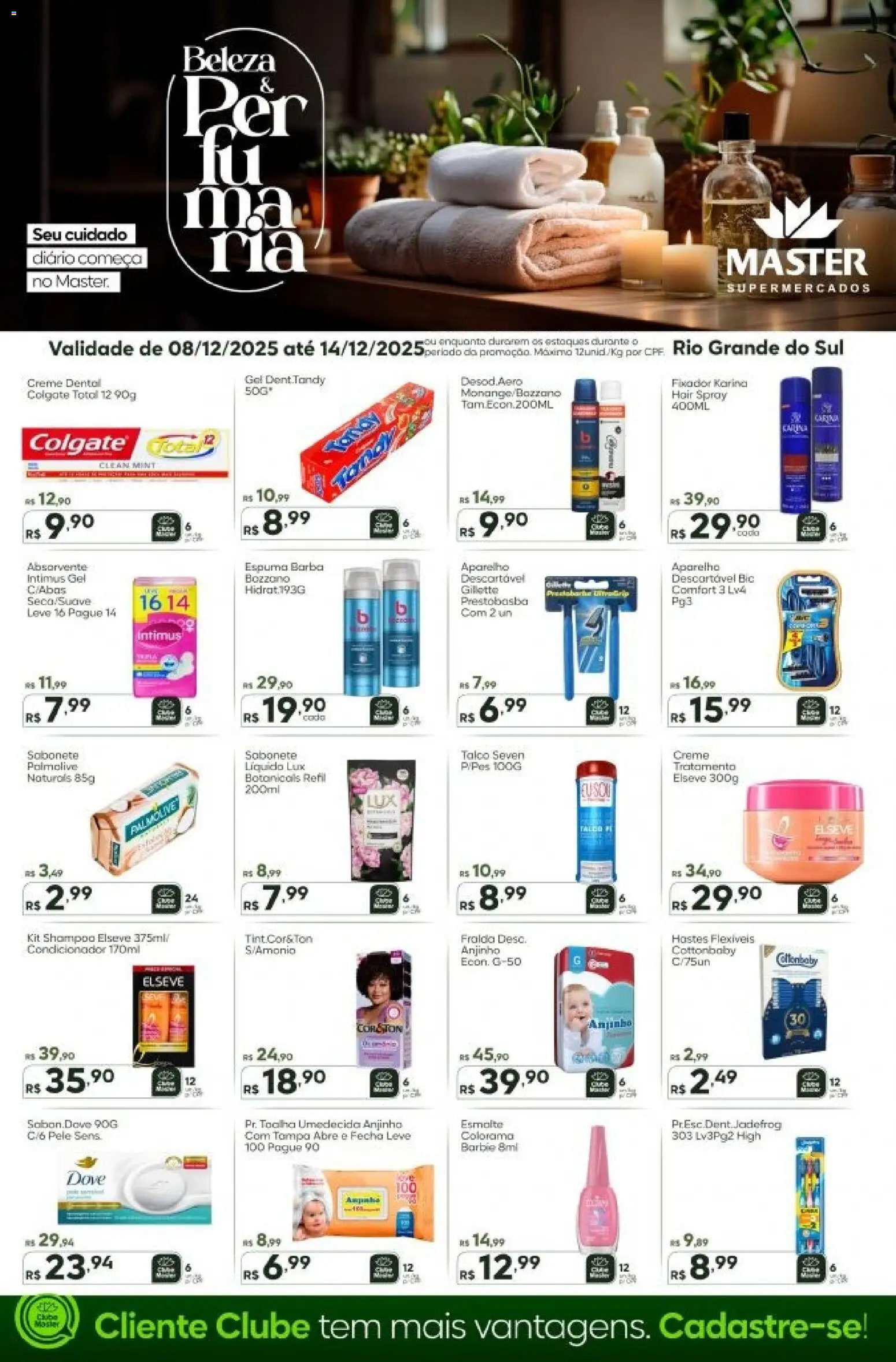 Pré-Visualização do folheto "Ofertas Perfumaria - RS" da loja Master válido a partir de 08/12/2025