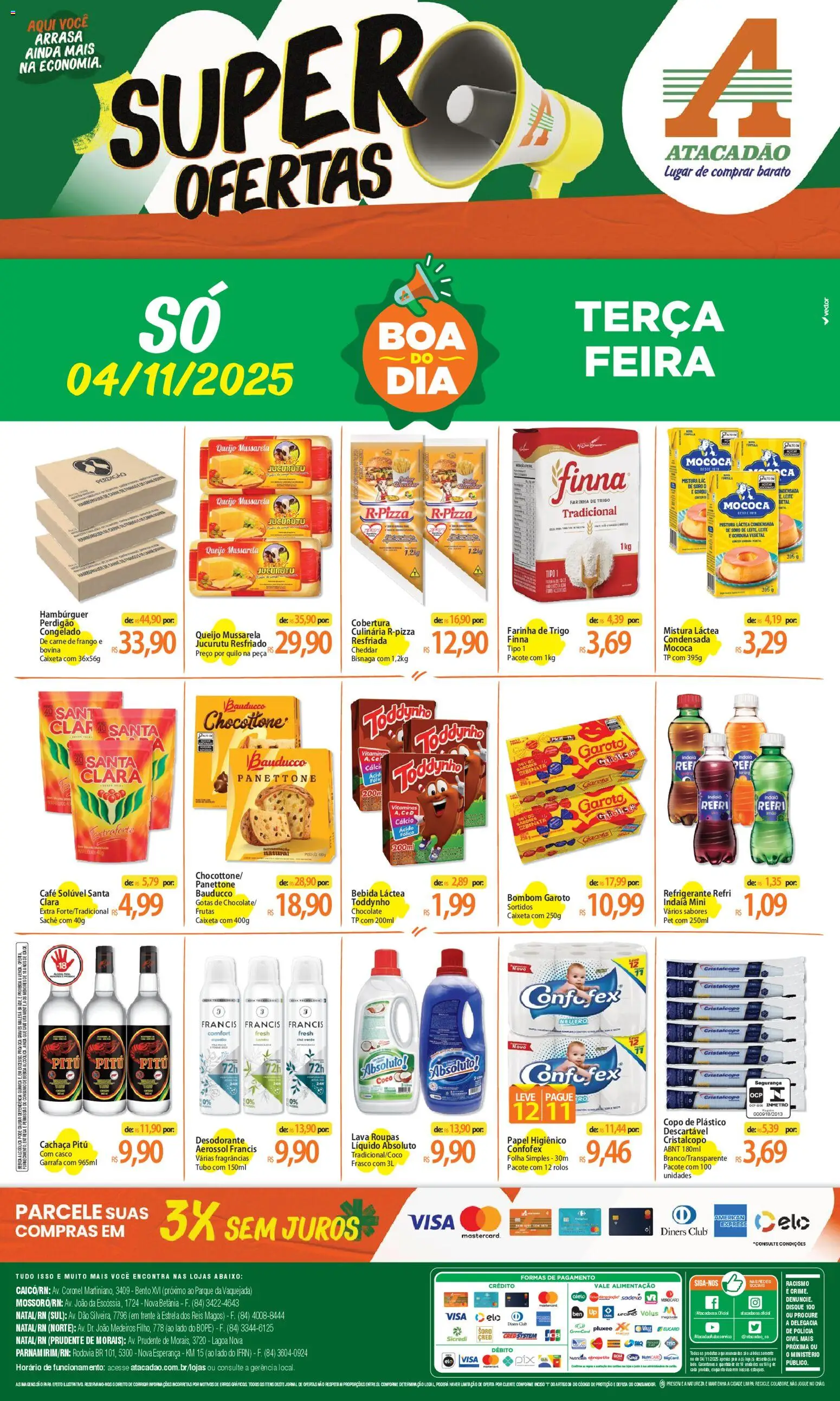 Pré-Visualização do folheto "Ofertas - RN" da loja Atacadão válido a partir de 04/11/2025