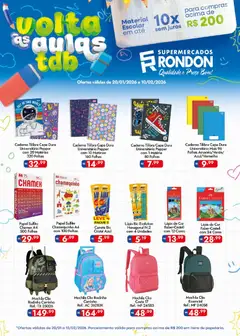 Pré-Visualização do folheto "Ofertas Voltas às Aulas" da loja Supermercados Rondon válido a partir de 20/01/2026