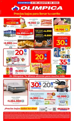 Vista previa del prospecto Ofertas fin de mes del almacen Olímpica válida del 28/08/2025 al 31/08/2025