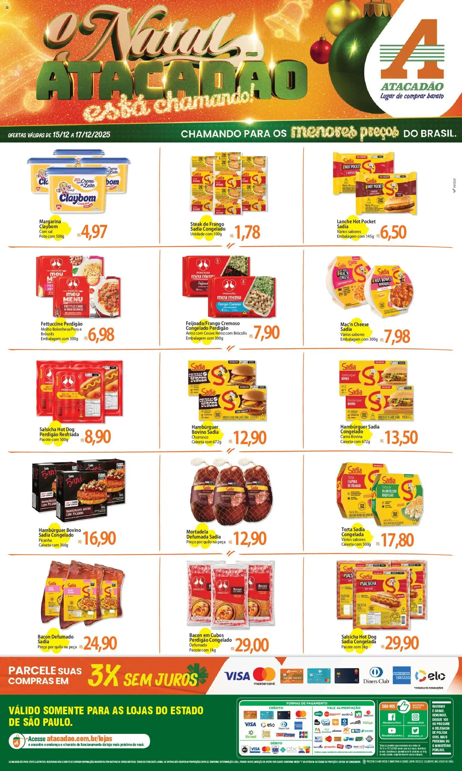 Pré-Visualização do folheto "Ofertas - SP" da loja Atacadão válido a partir de 15/12/2025