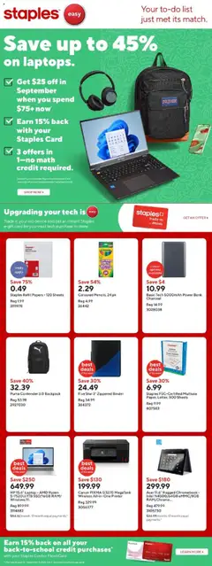 Preview of leaflet Weekly flyer / circulaire from shop Staples is valid from Aug 22, 2025
