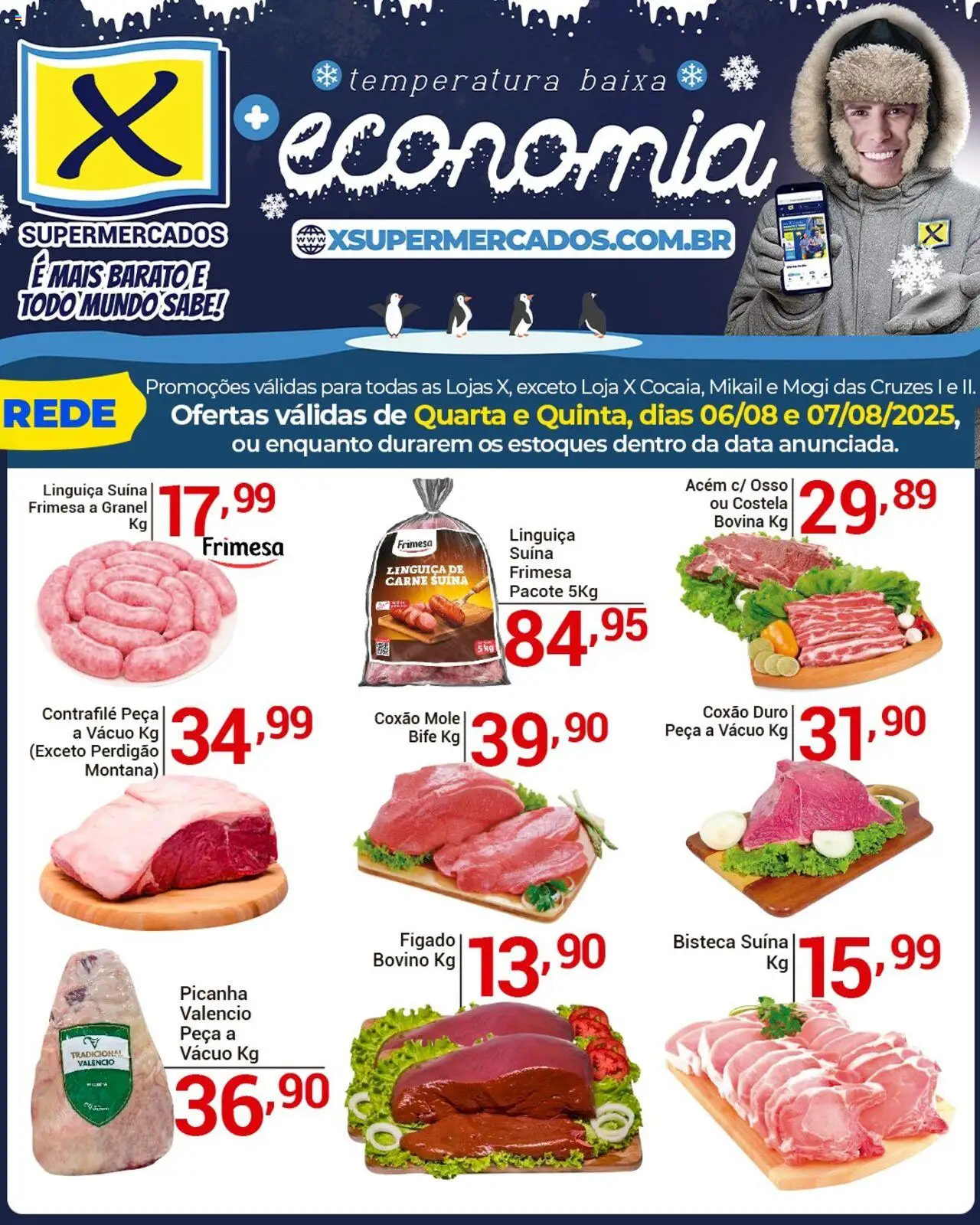 X Supermercados folheto "Ofertas da semana" válido a partir de 06/08/2025 - número de página 1