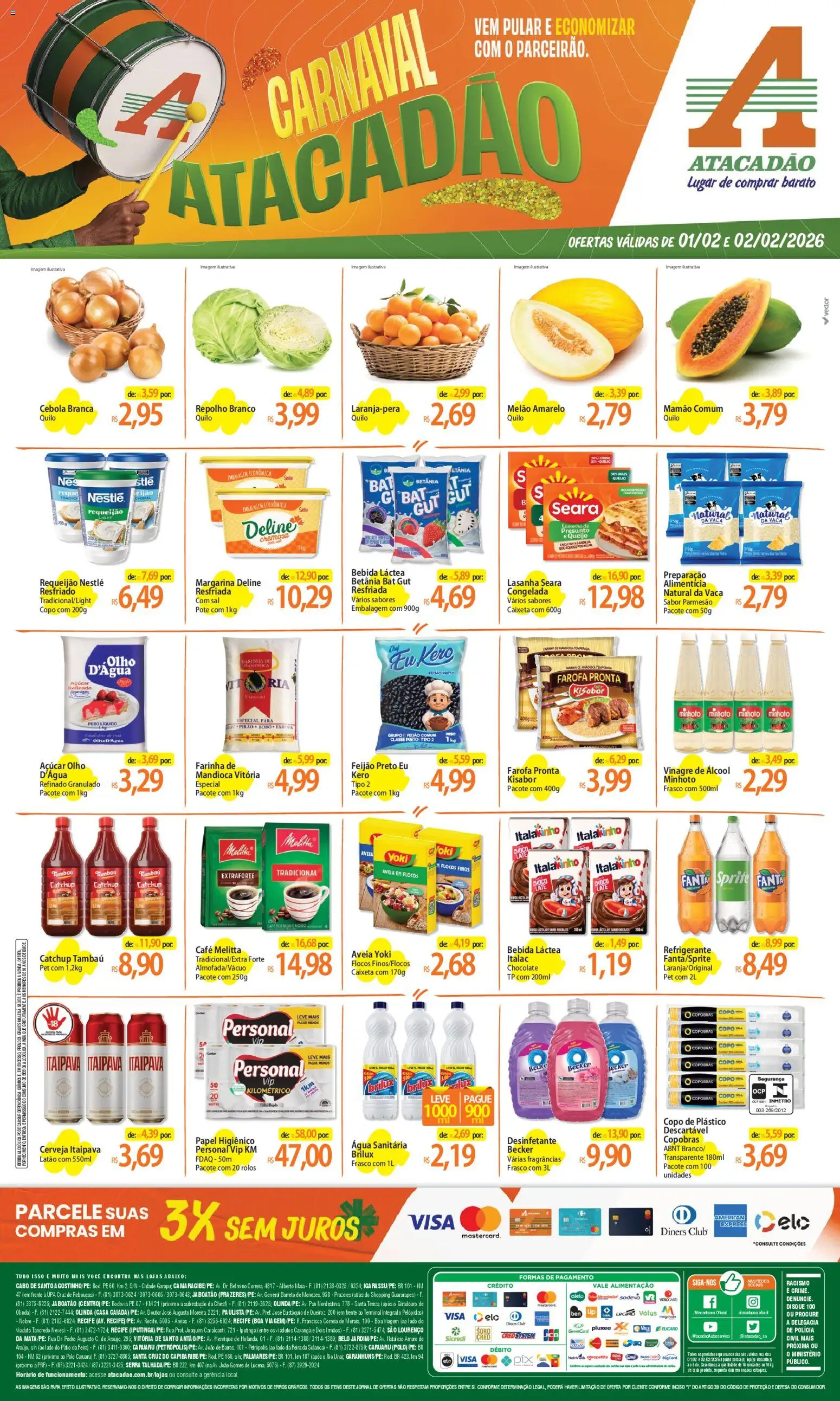 Pré-Visualização do folheto "Ofertas - PE" da loja Atacadão válido a partir de 01/02/2026