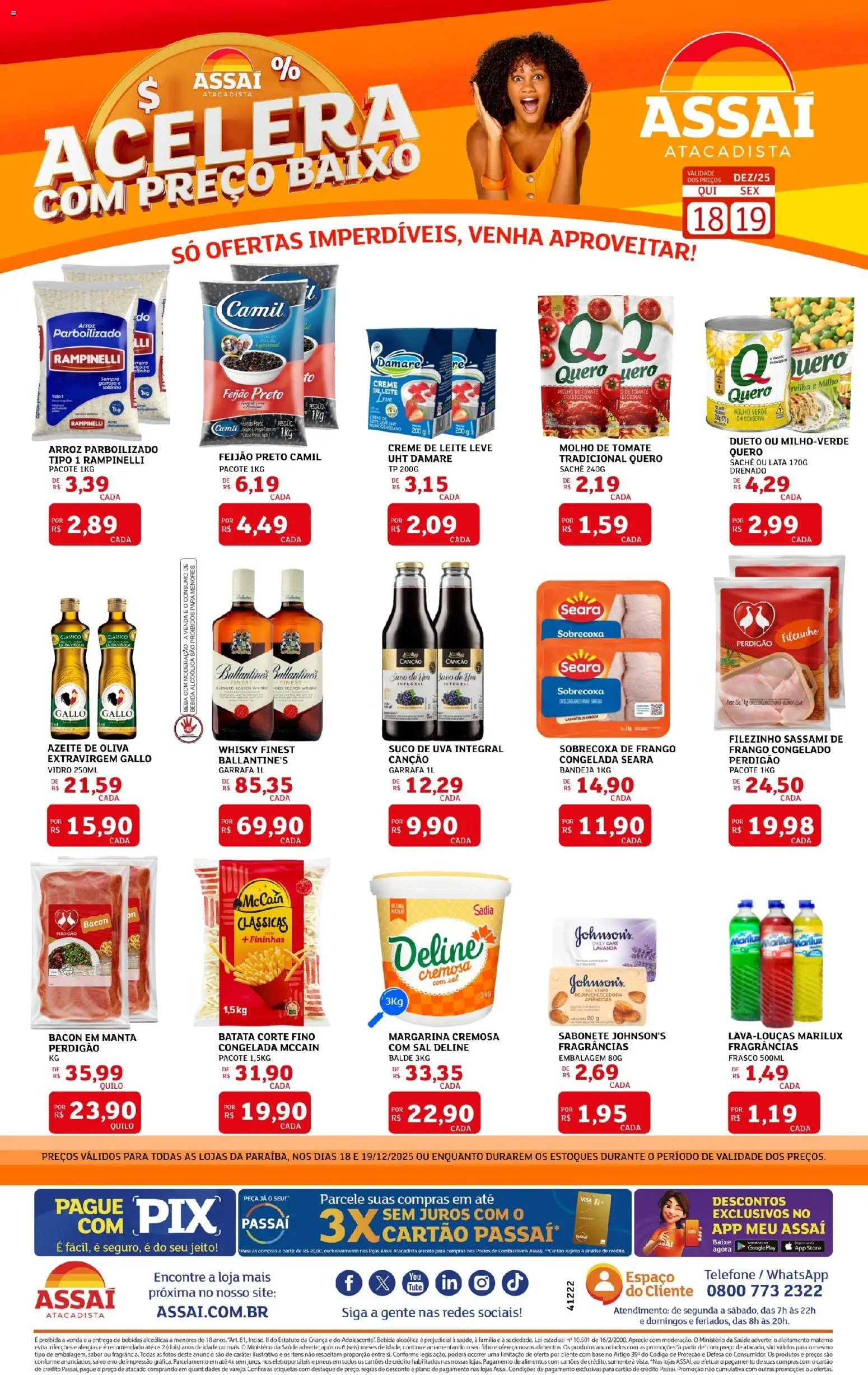 Pré-Visualização do folheto "Encarte - PB" da loja Assaí Atacadista válido a partir de 18/12/2025